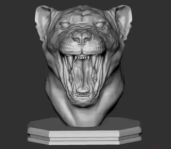 Lioness Bust 3D Print Model 3D print model