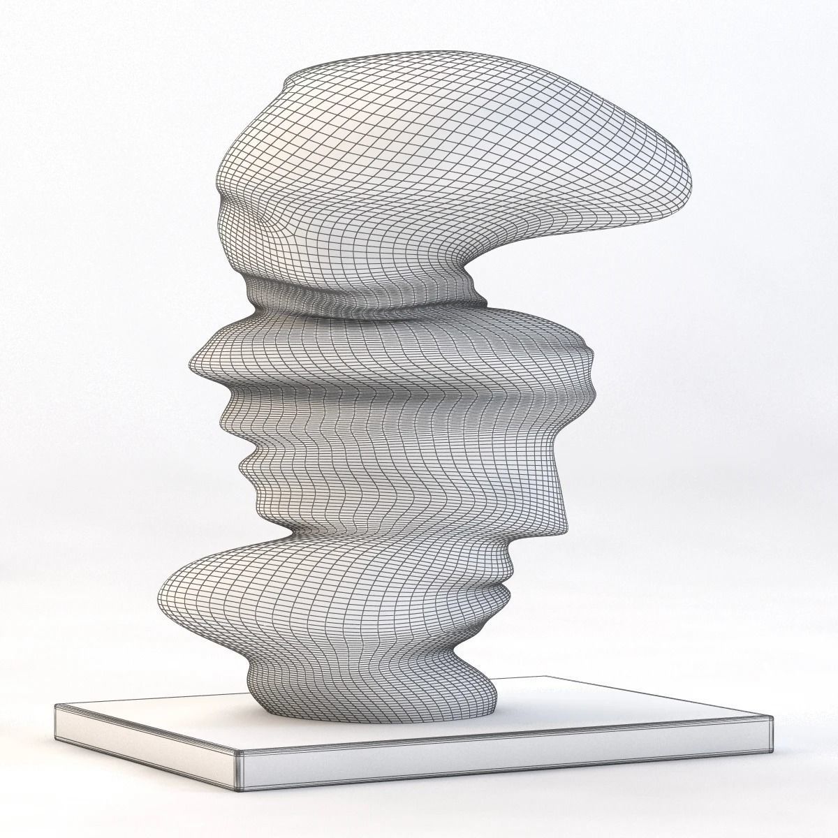 Level Head Sculpture By Tony Cragg 3D model_2