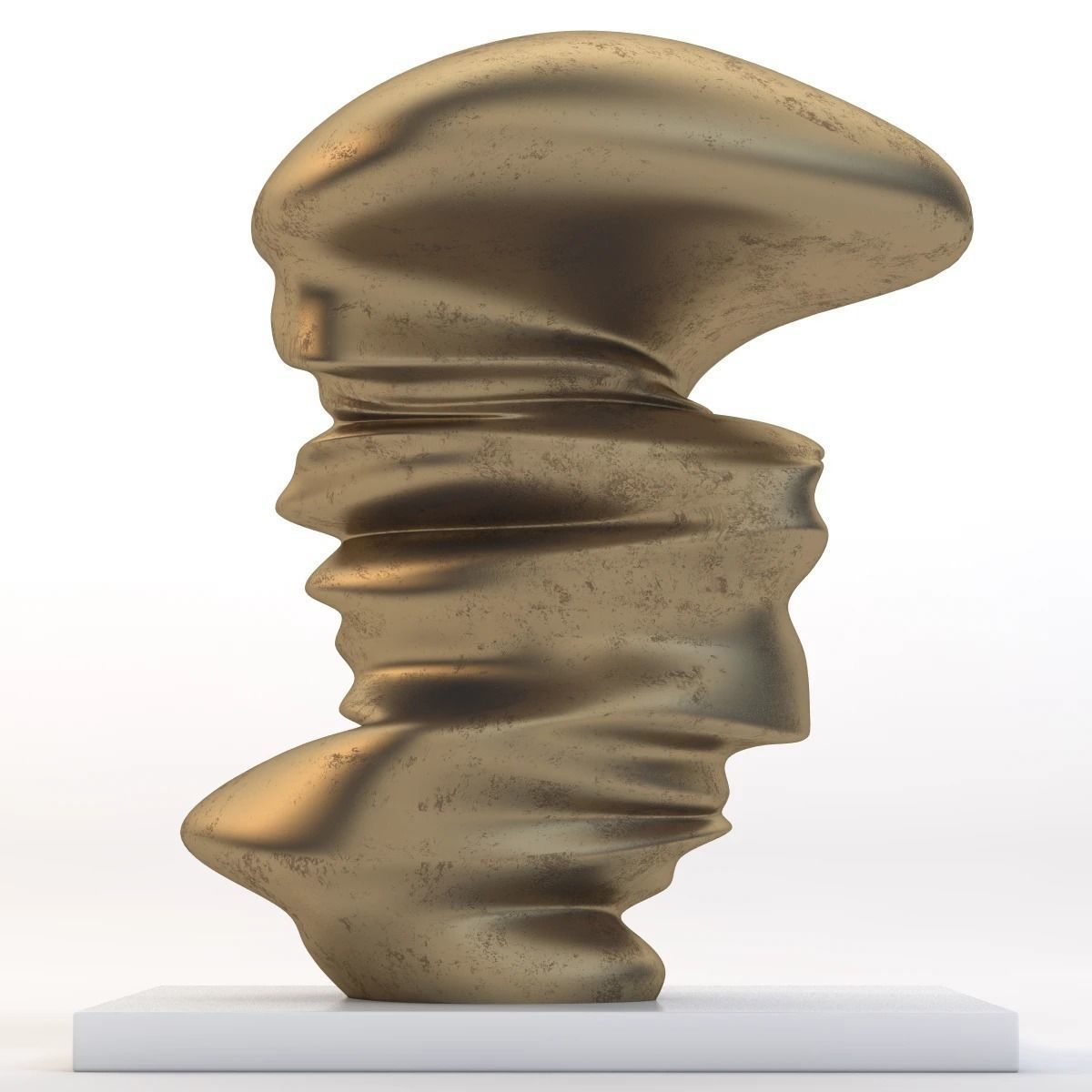 Level Head Sculpture By Tony Cragg 3D model_9