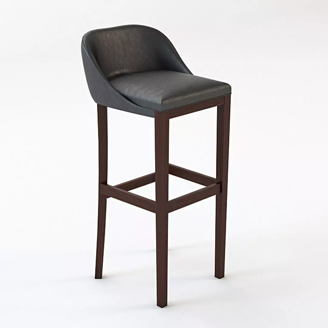 Leather Bar Stool 3D model