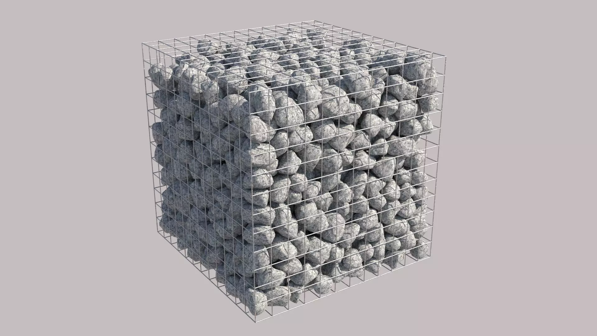 Gabion Cube 3D model_0