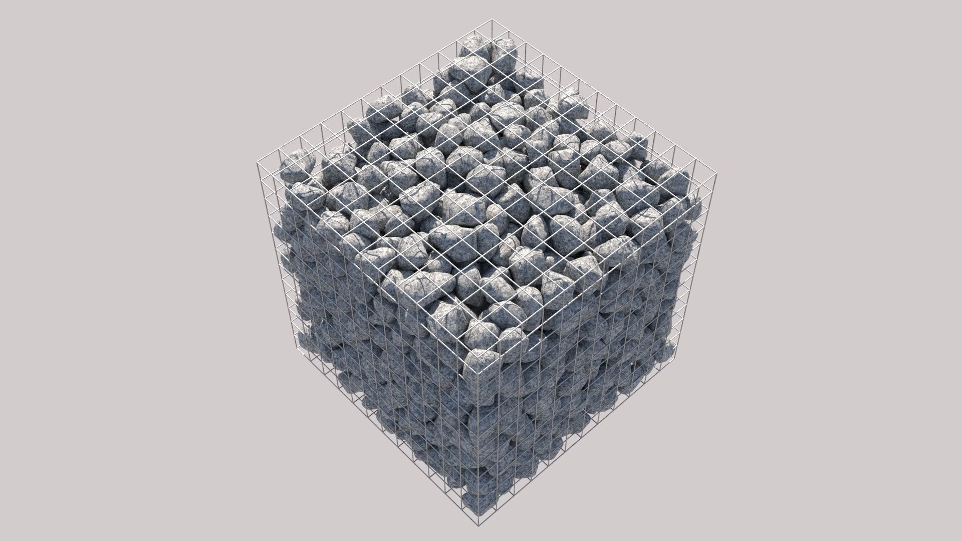 Gabion Cube 3D model_2