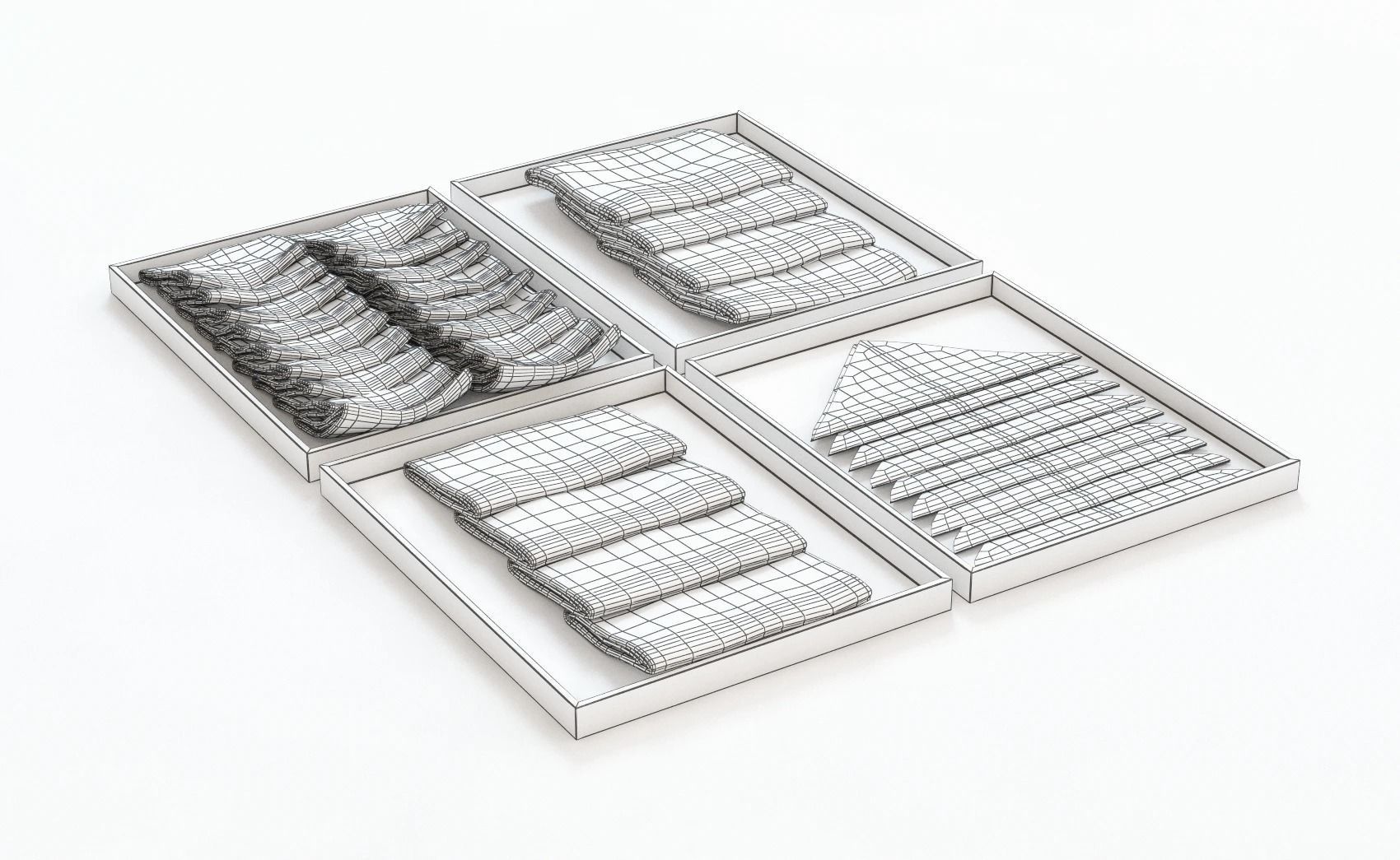 Laid Cloth Showcase 3D model_2