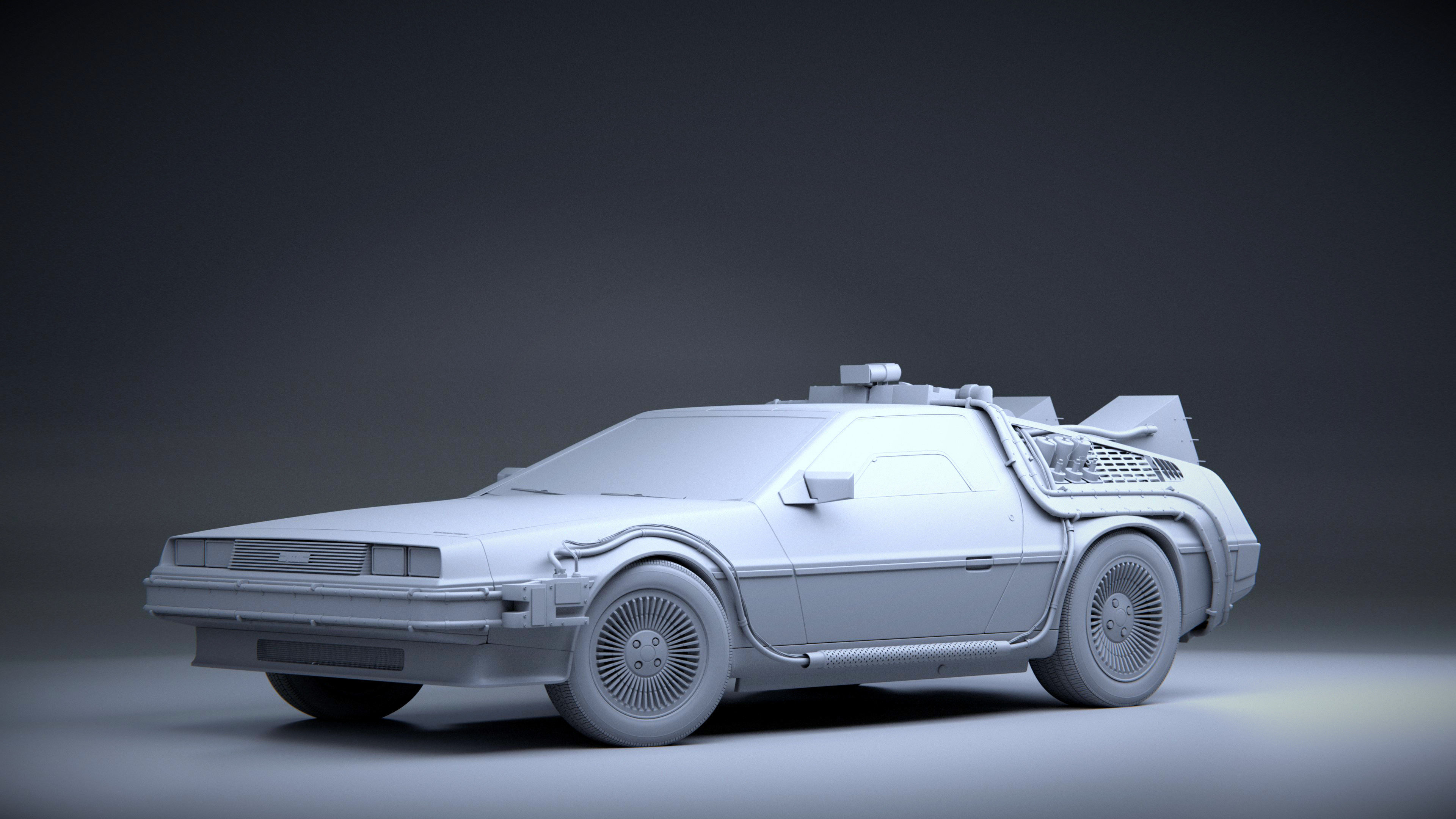 Back to the Future Delorean 3D model_8