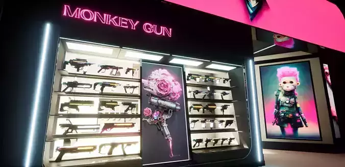 Cyberpunk Gun Shop 3D model