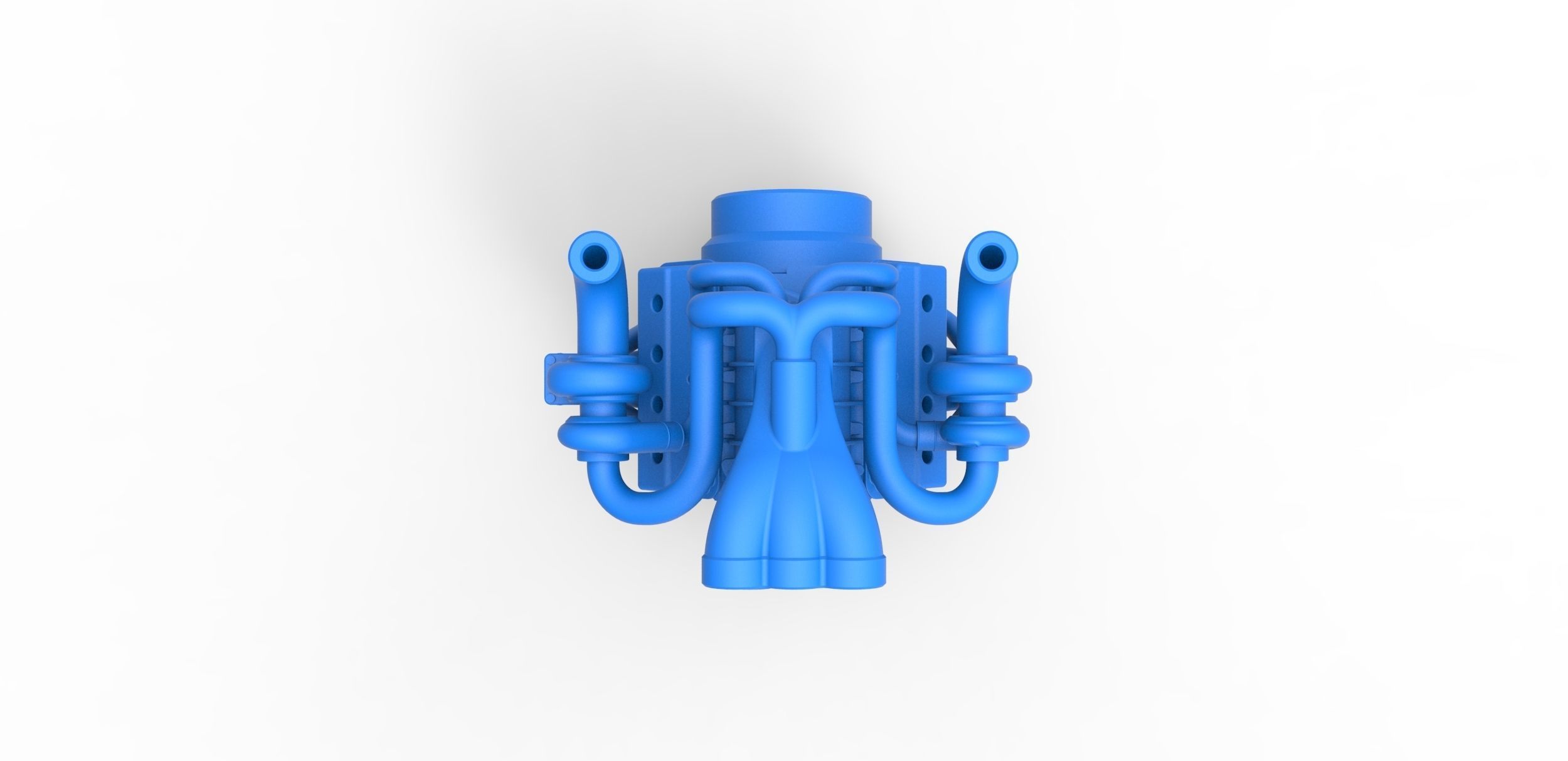 Twin turbo supercharged V8 Engine Version 2 Scale 1 to 25 3D print model_6