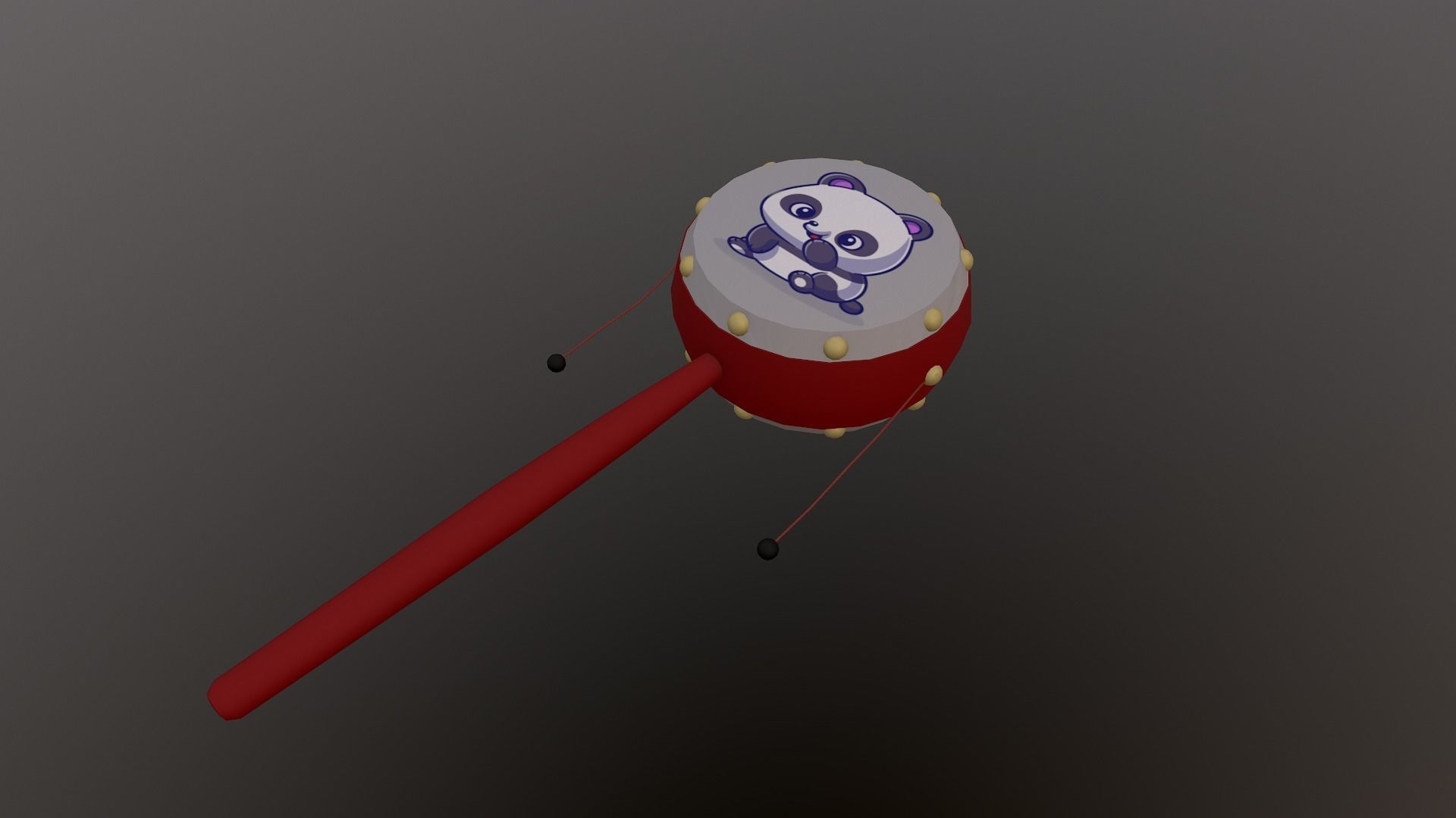 Chinese Rattle Low-poly 3D model_19