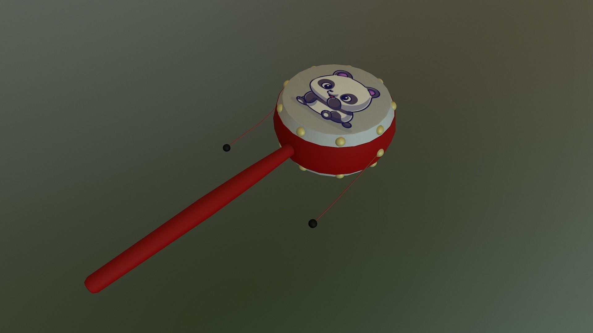 Chinese Rattle Low-poly 3D model_15