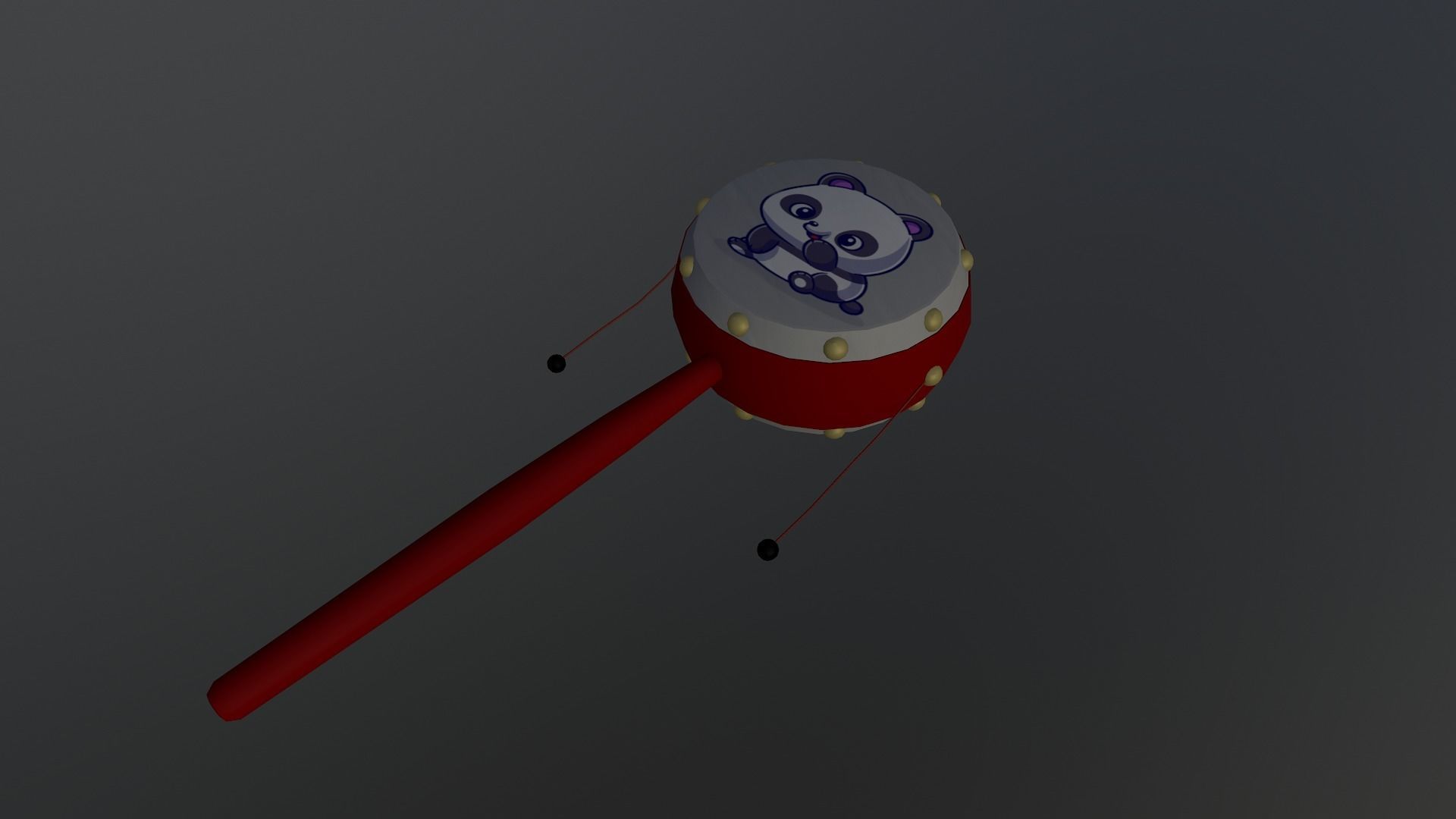 Chinese Rattle Low-poly 3D model_12