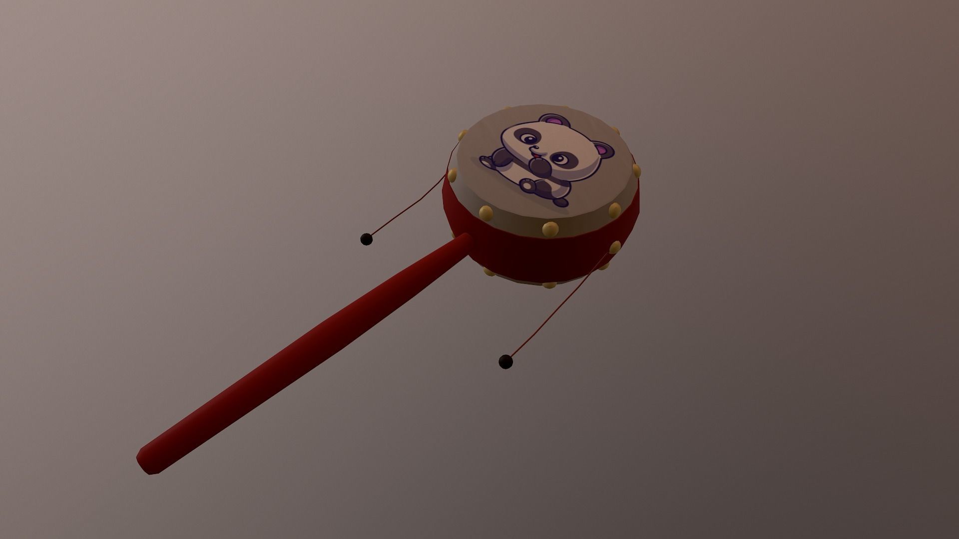 Chinese Rattle Low-poly 3D model_7