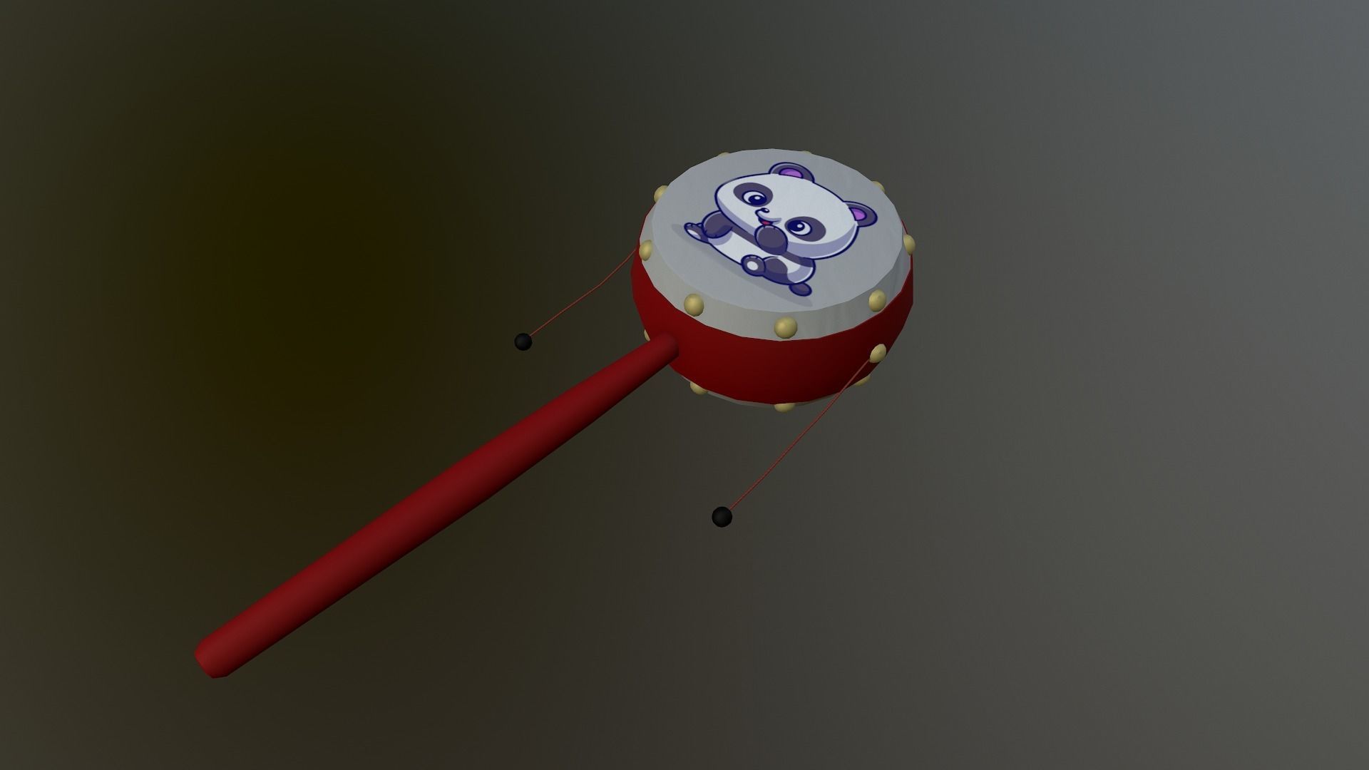 Chinese Rattle Low-poly 3D model_17