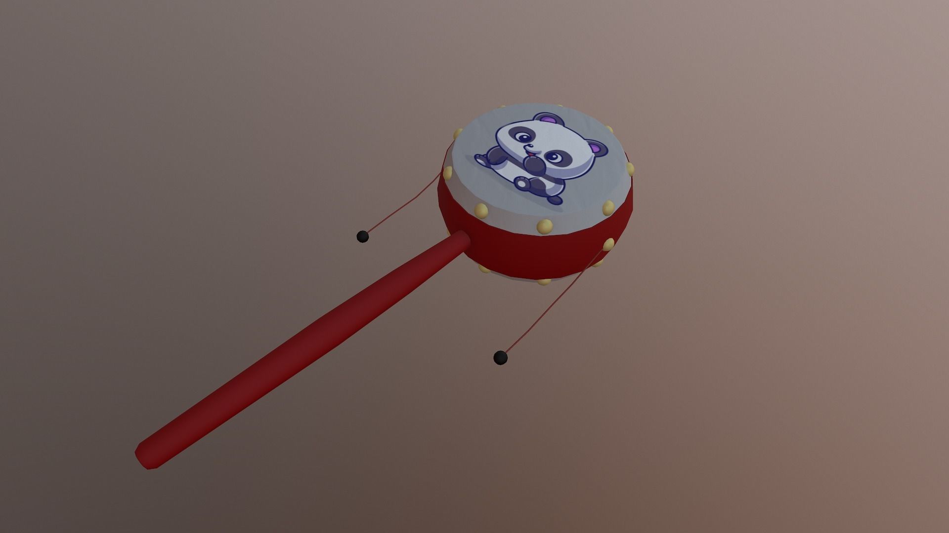 Chinese Rattle Low-poly 3D model_9