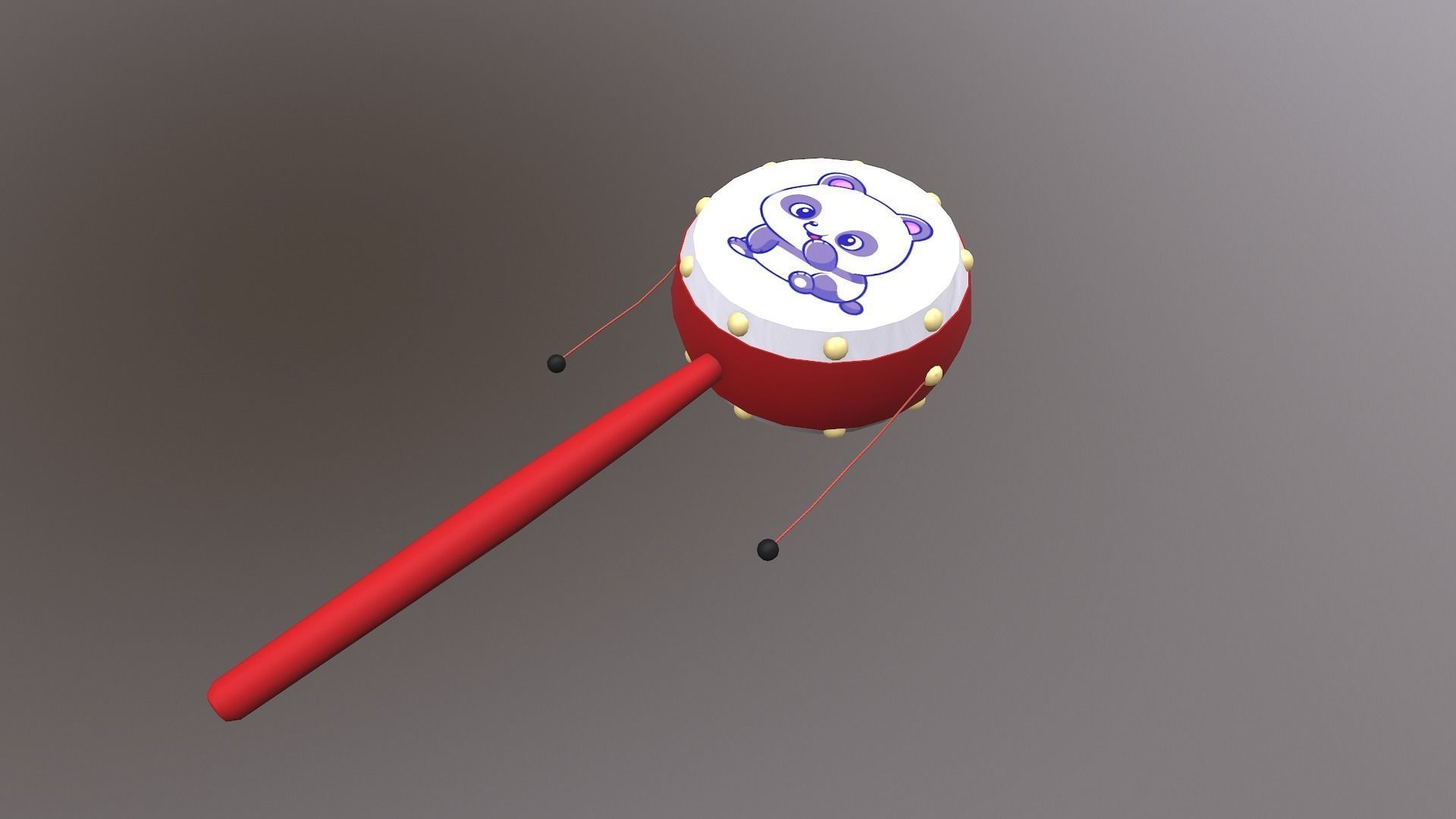 Chinese Rattle Low-poly 3D model_29