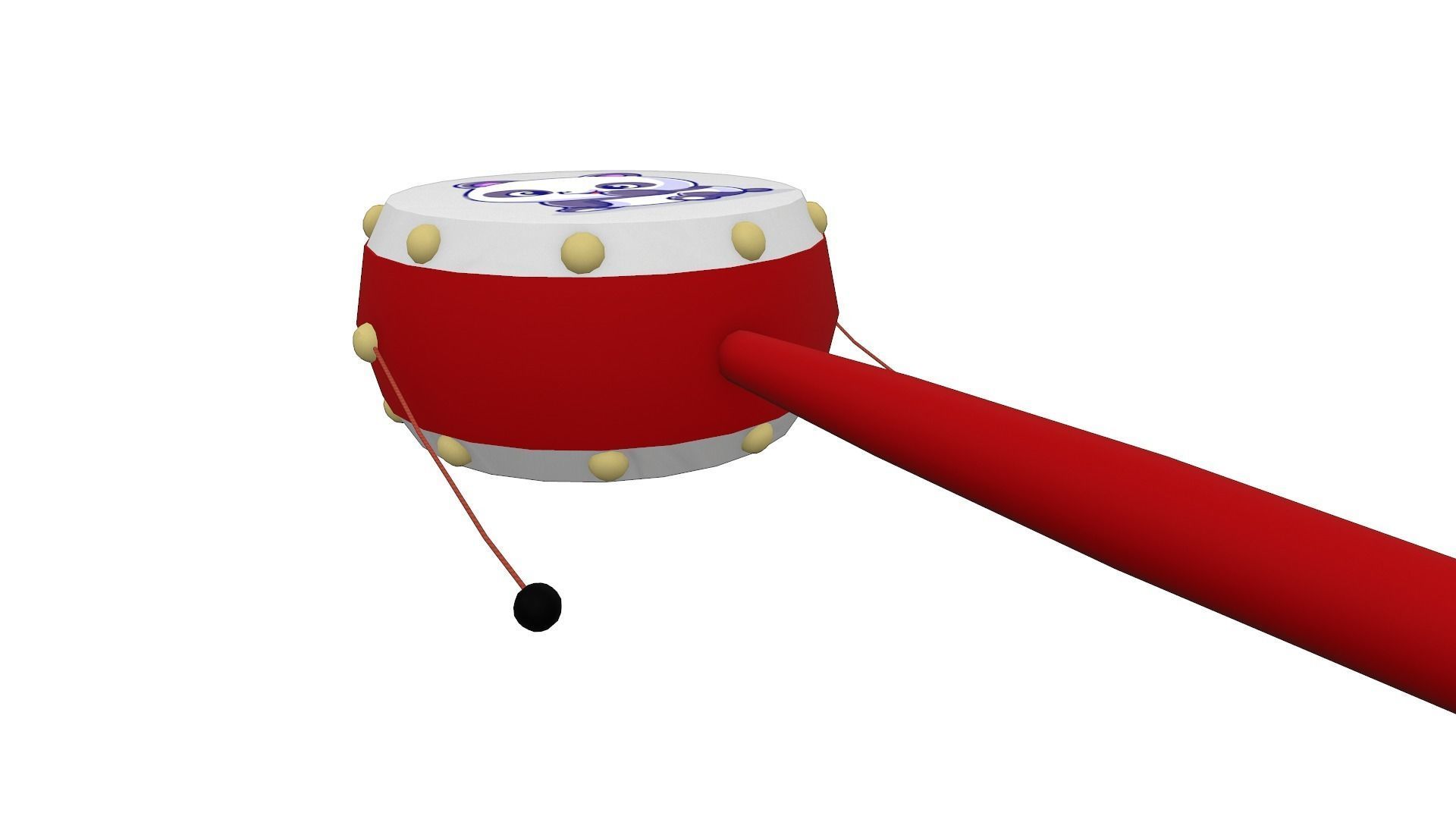 Chinese Rattle Low-poly 3D model_5