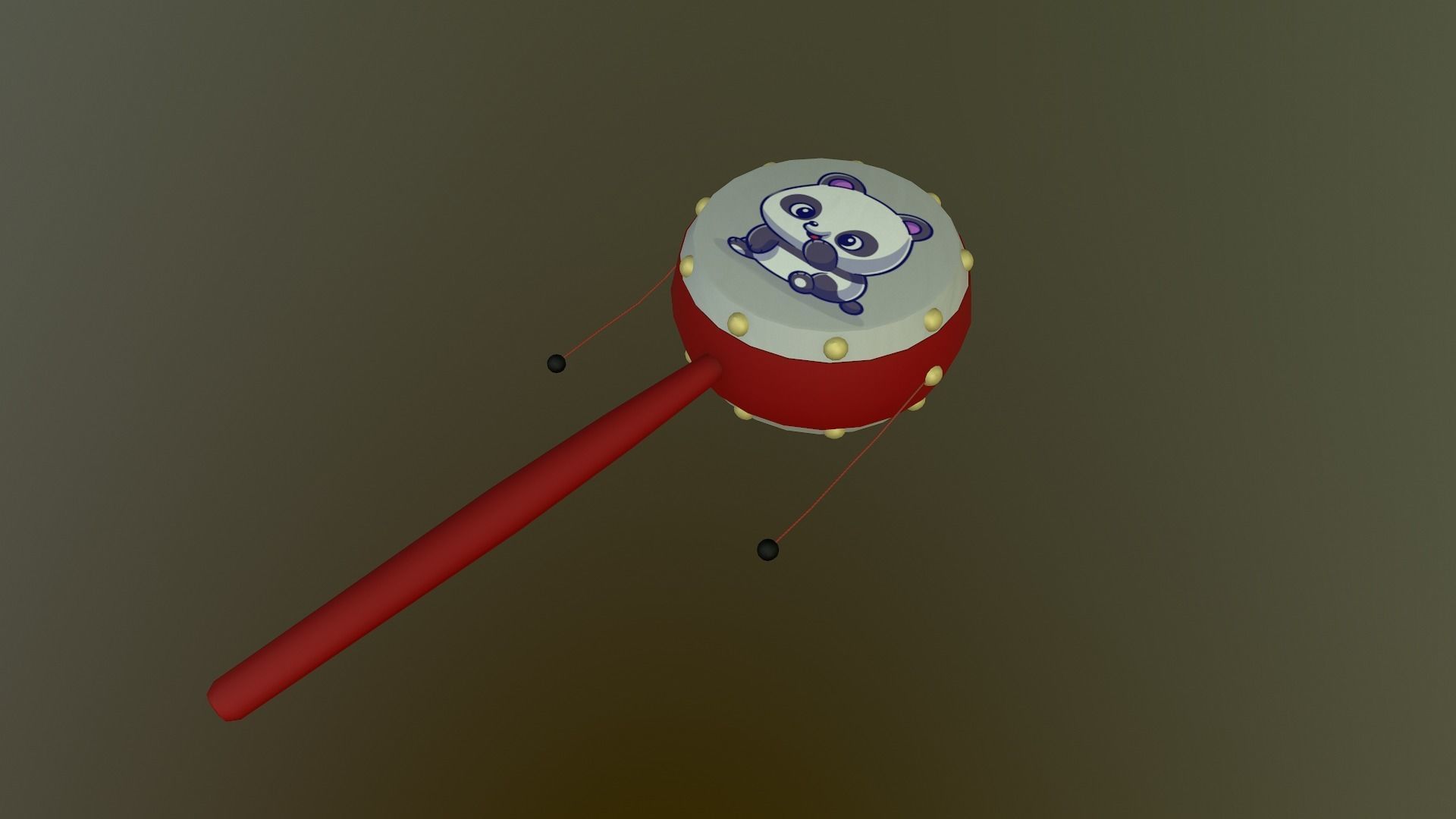 Chinese Rattle Low-poly 3D model_14