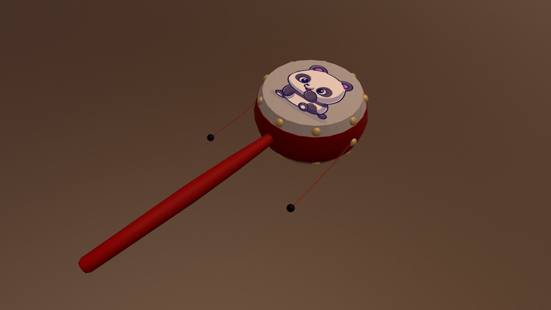 Chinese Rattle Low-poly 3D model_16