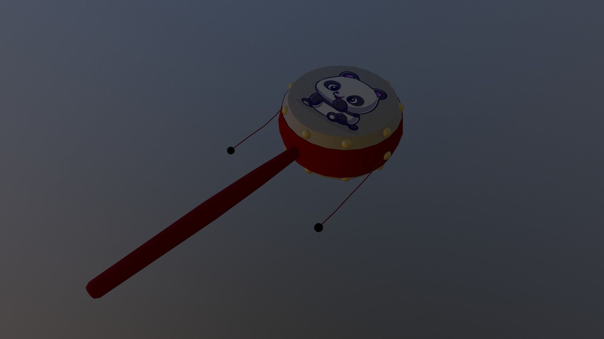 Chinese Rattle Low-poly 3D model_13