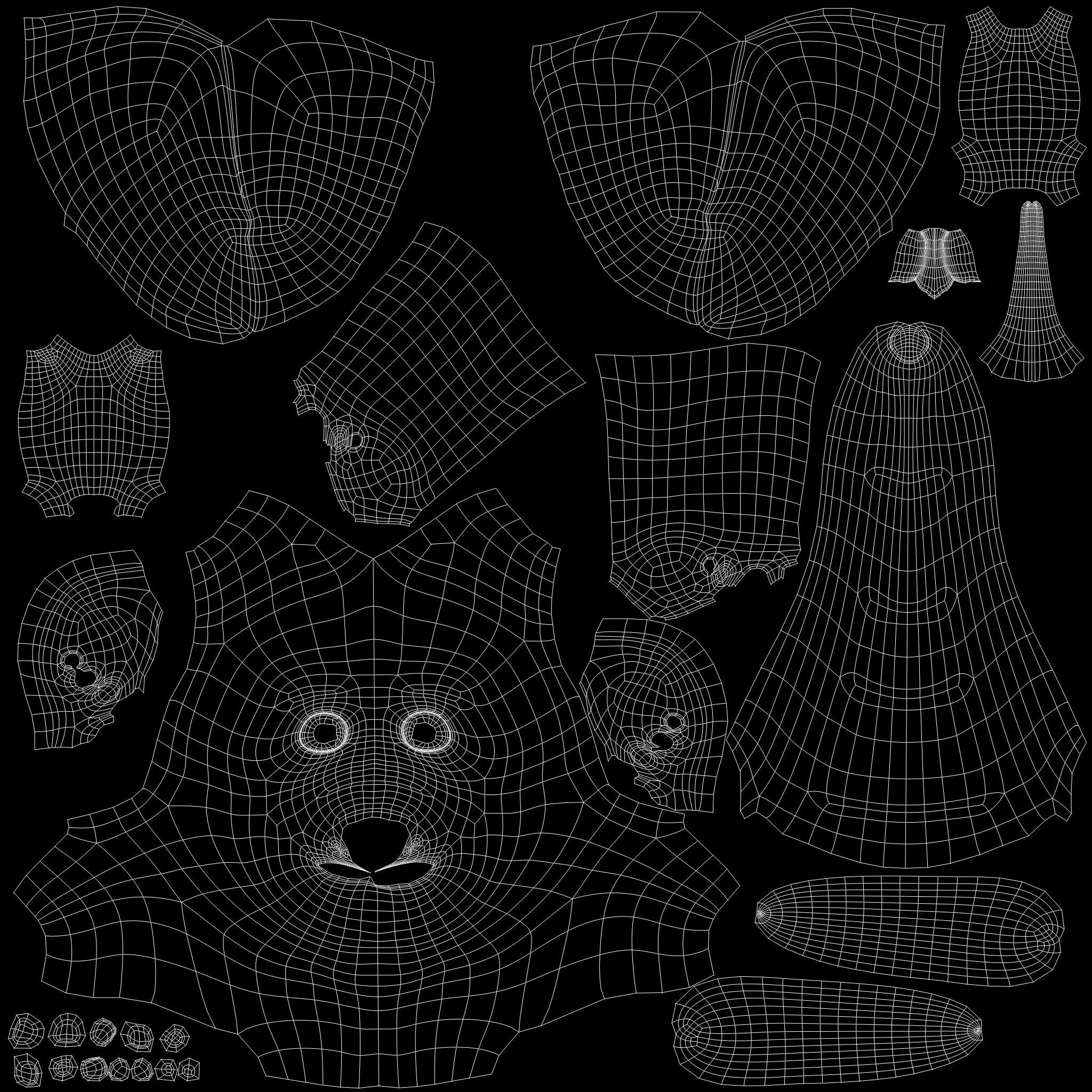 Cartoon Elephant Rigged  3D model_32