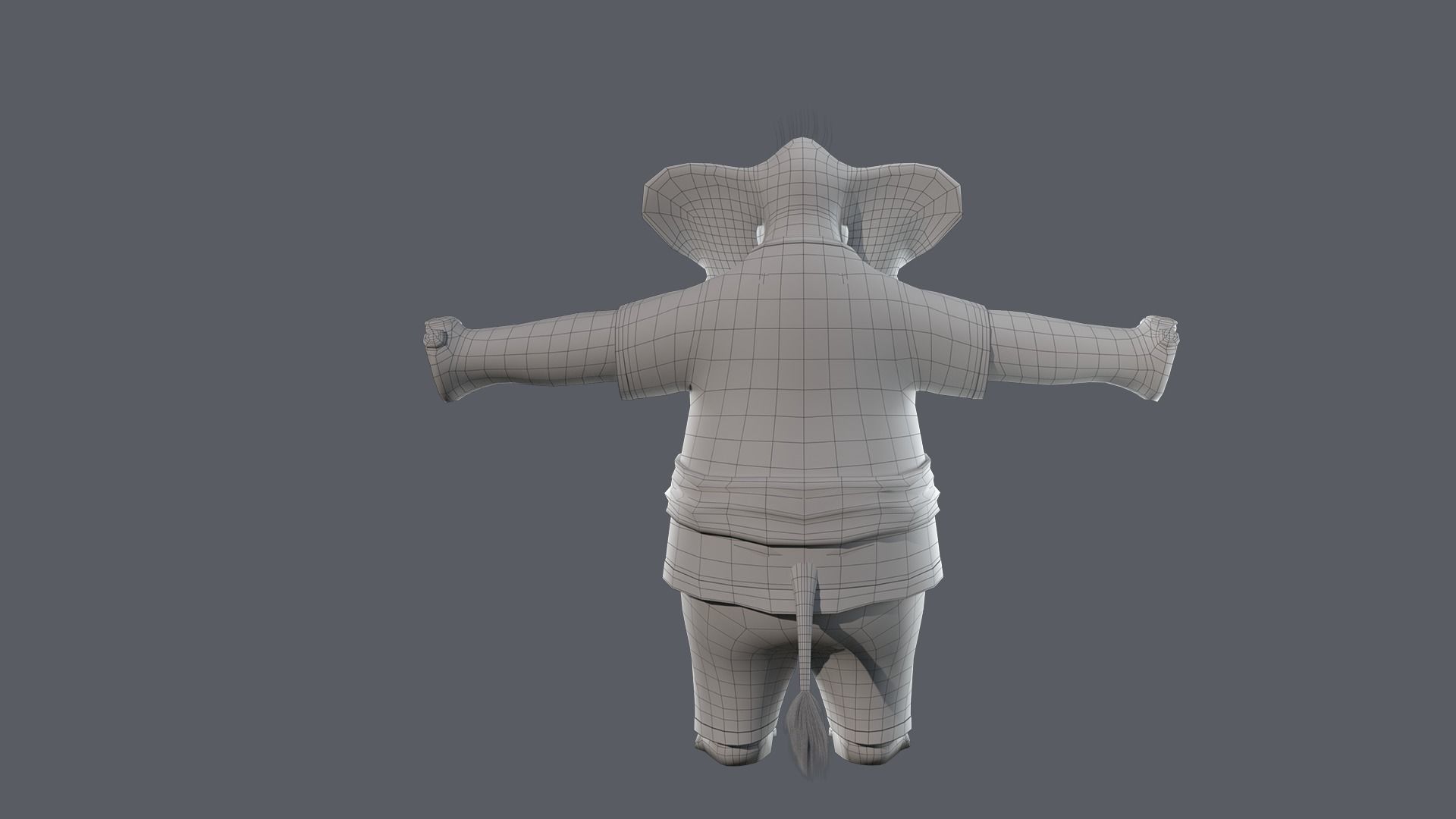 Cartoon Elephant Rigged  3D model_22