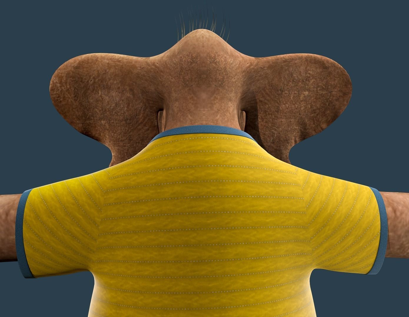 Cartoon Elephant Rigged  3D model_15