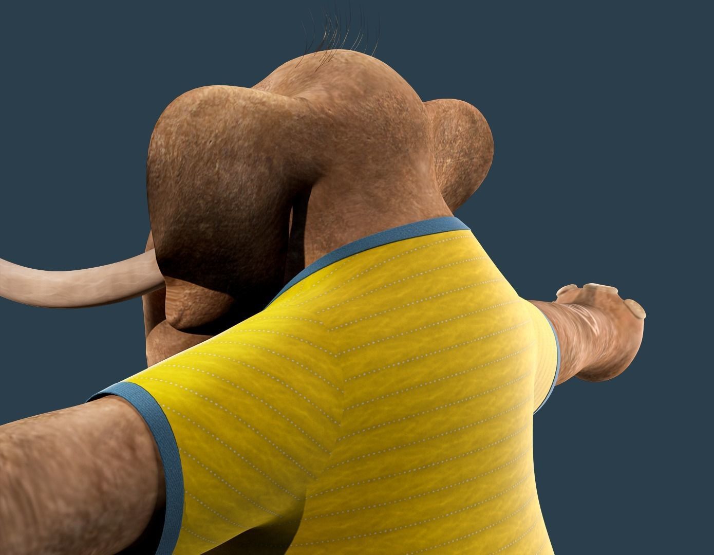 Cartoon Elephant Rigged  3D model_17