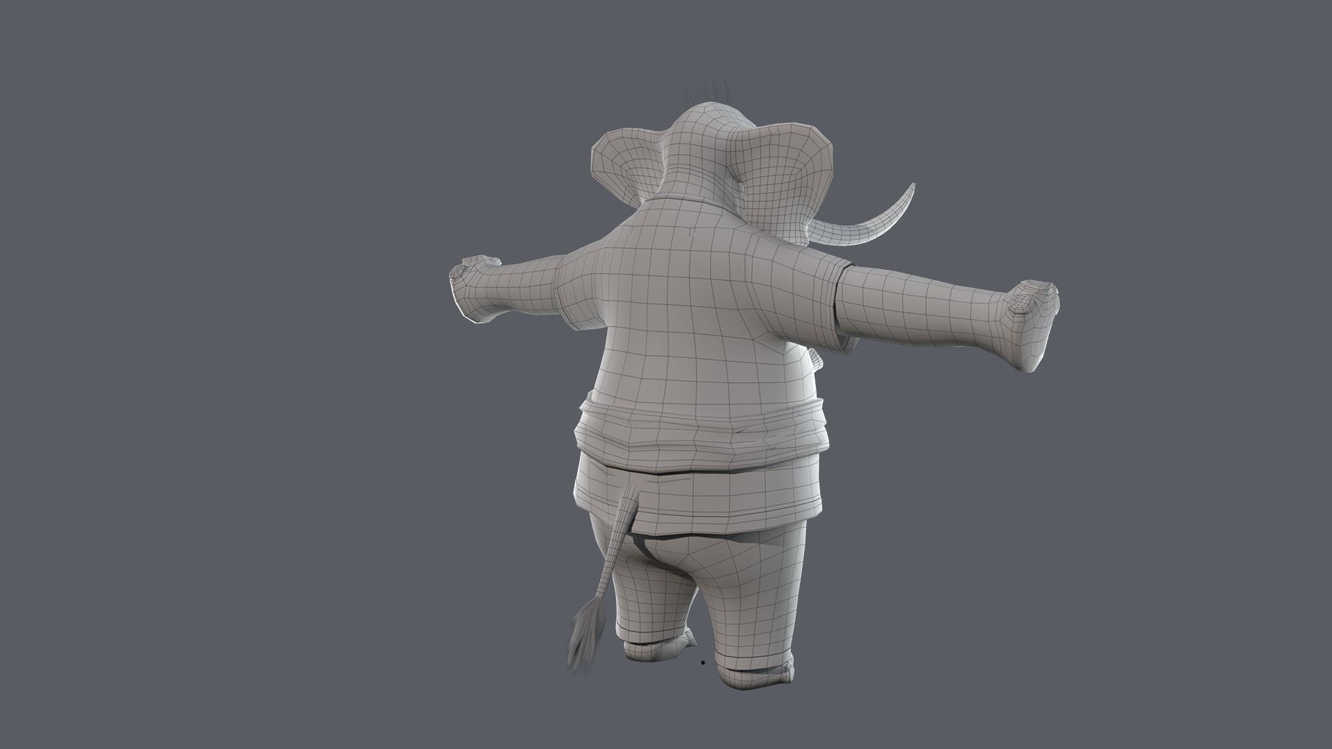 Cartoon Elephant Rigged  3D model_21