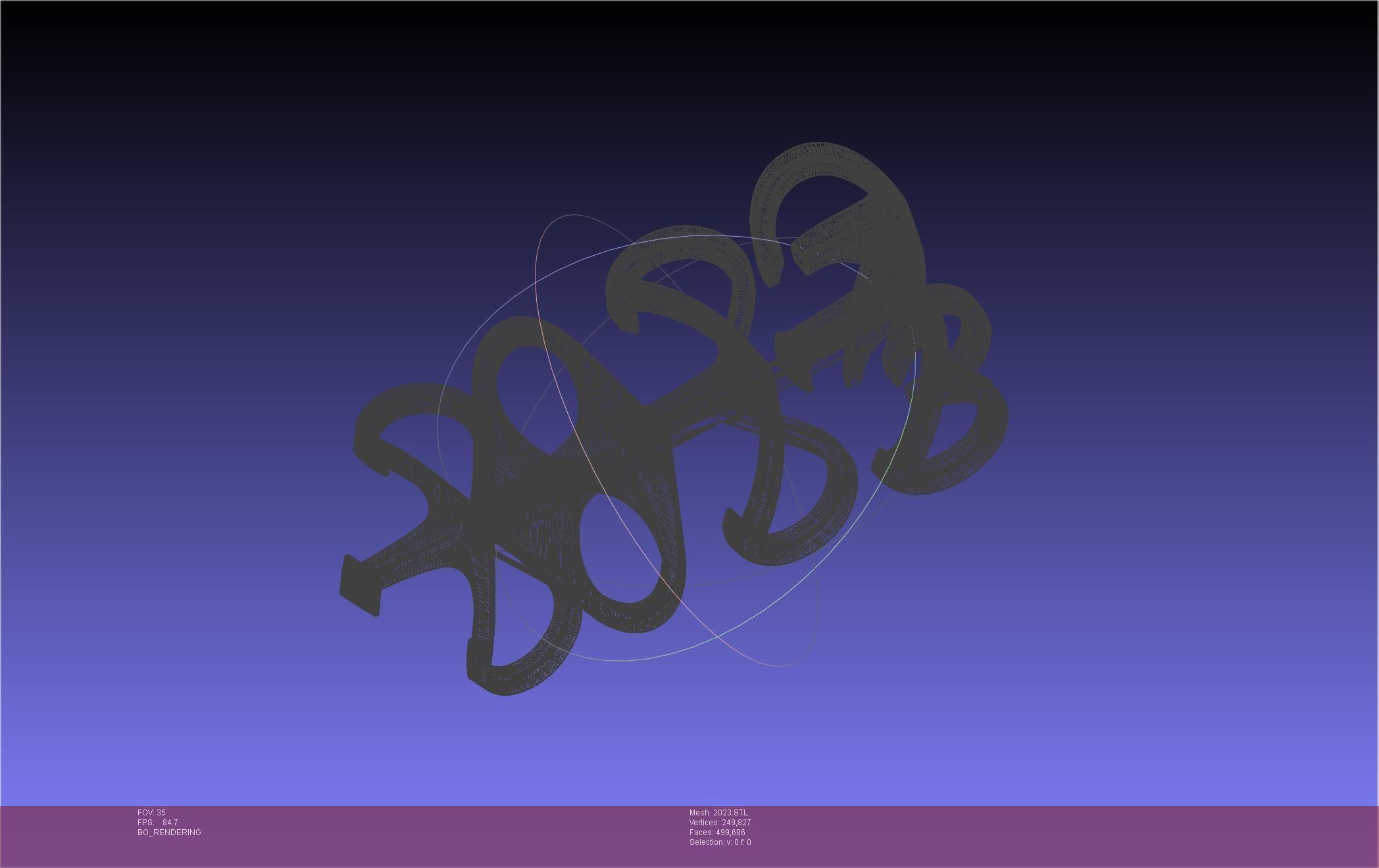 2022-2023 Number Flip Geometry Trick 3D print model_22