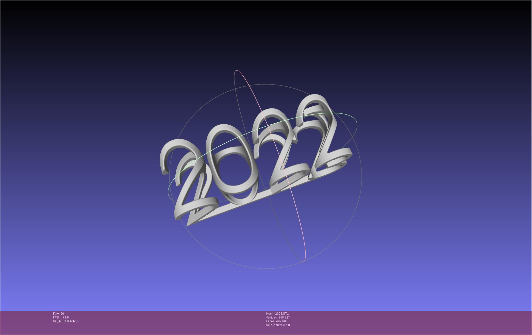 2022-2023 Number Flip Geometry Trick 3D print model_3