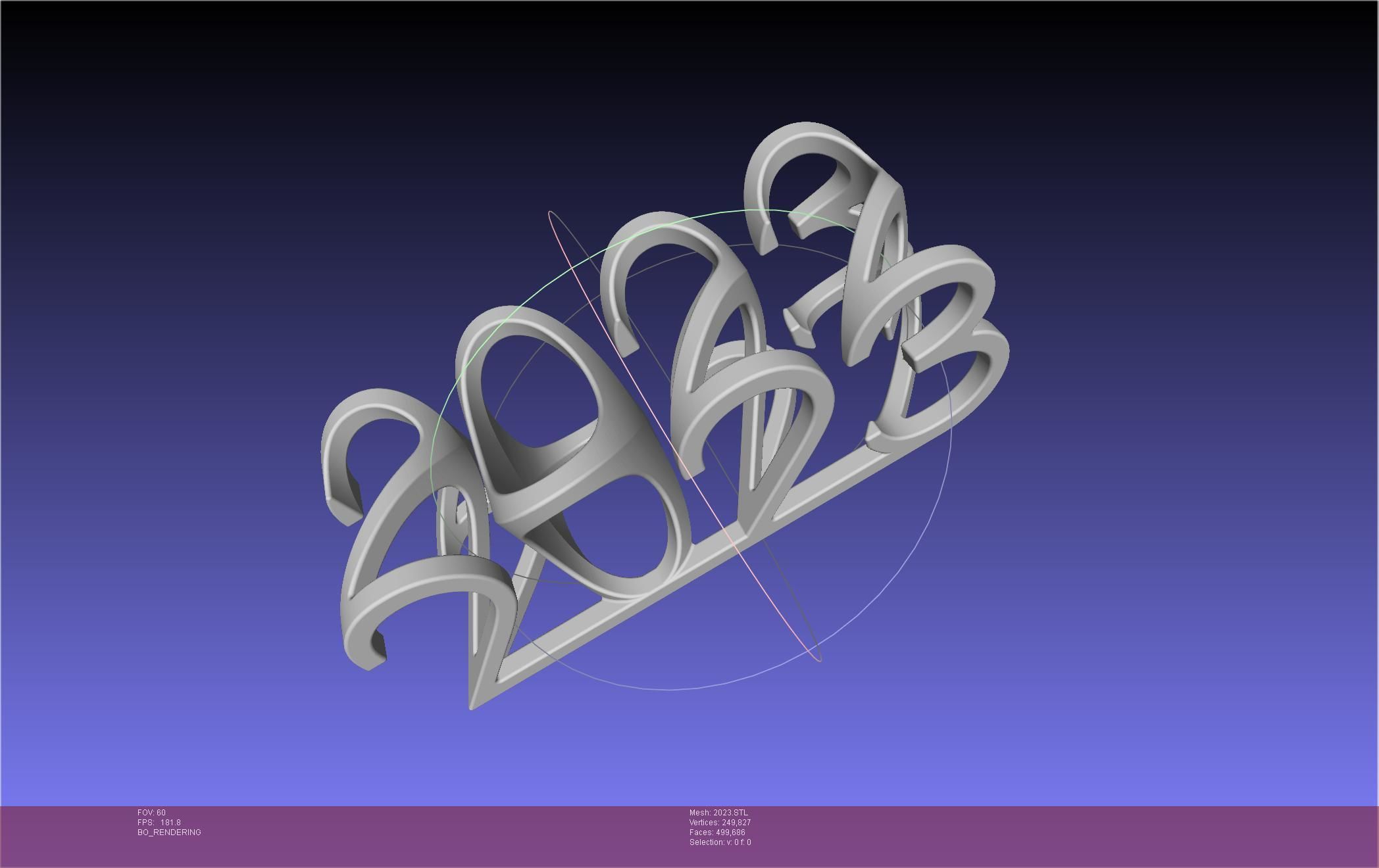2022-2023 Number Flip Geometry Trick 3D print model_0