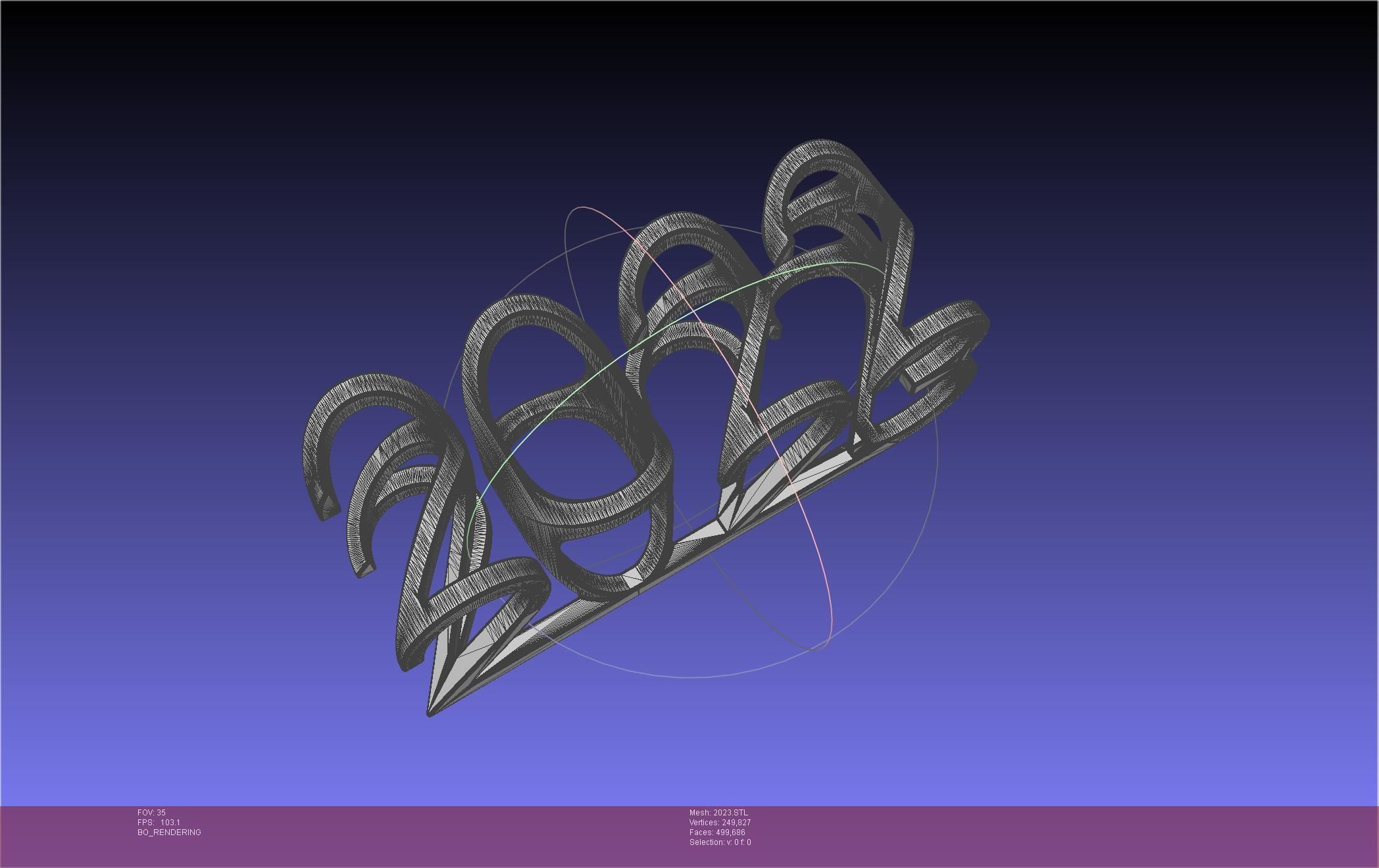 2022-2023 Number Flip Geometry Trick 3D print model_28