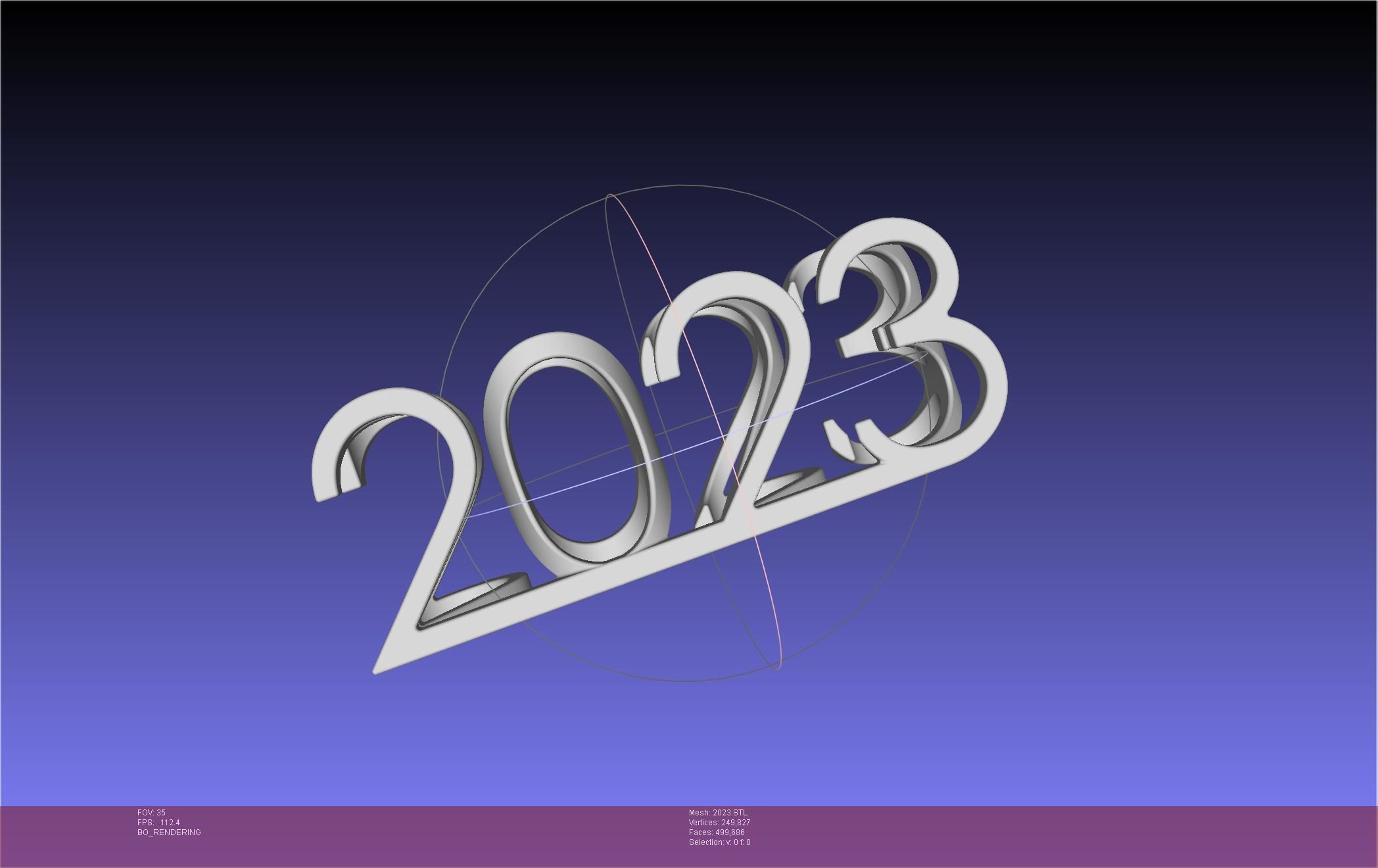 2022-2023 Number Flip Geometry Trick 3D print model_35