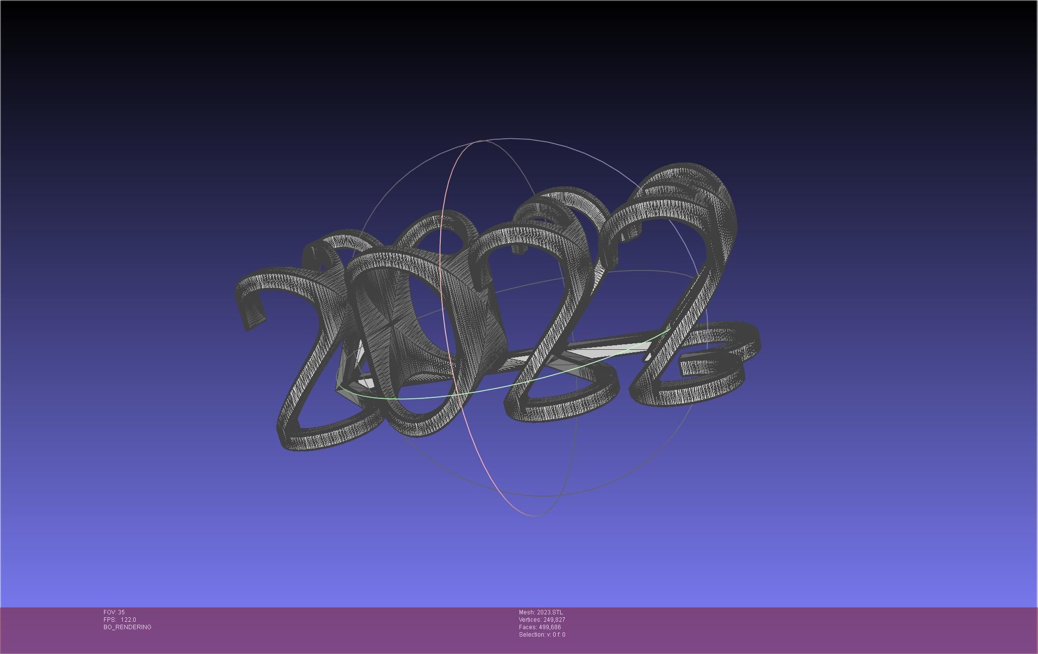 2022-2023 Number Flip Geometry Trick 3D print model_29