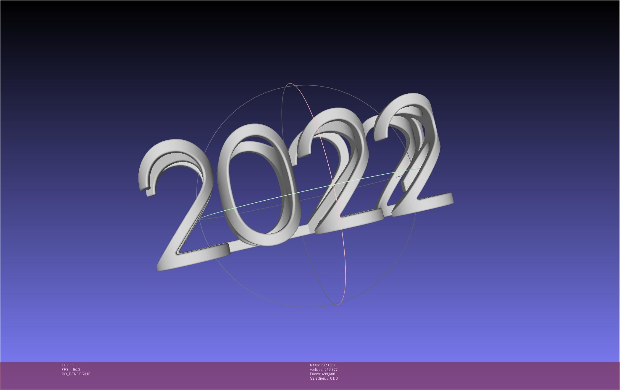 2022-2023 Number Flip Geometry Trick 3D print model_33