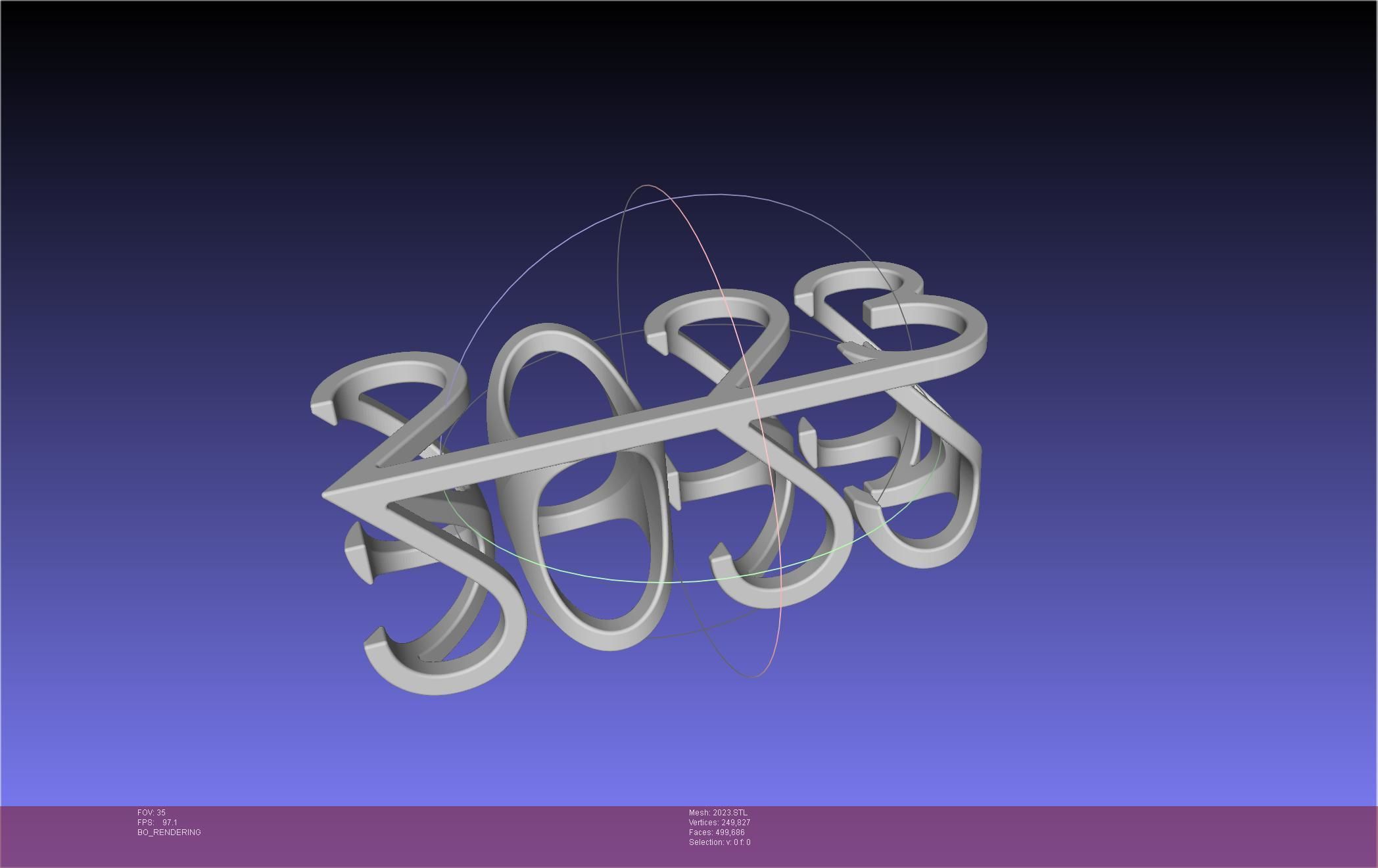 2022-2023 Number Flip Geometry Trick 3D print model_37