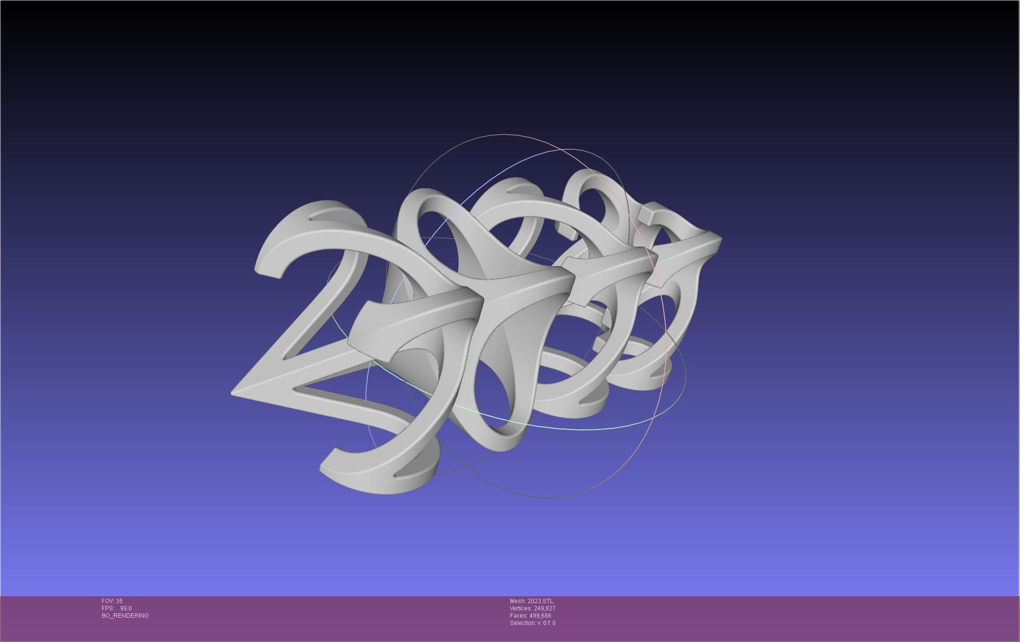 2022-2023 Number Flip Geometry Trick 3D print model_42