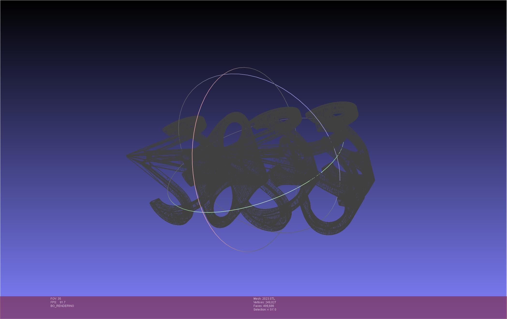 2022-2023 Number Flip Geometry Trick 3D print model_25