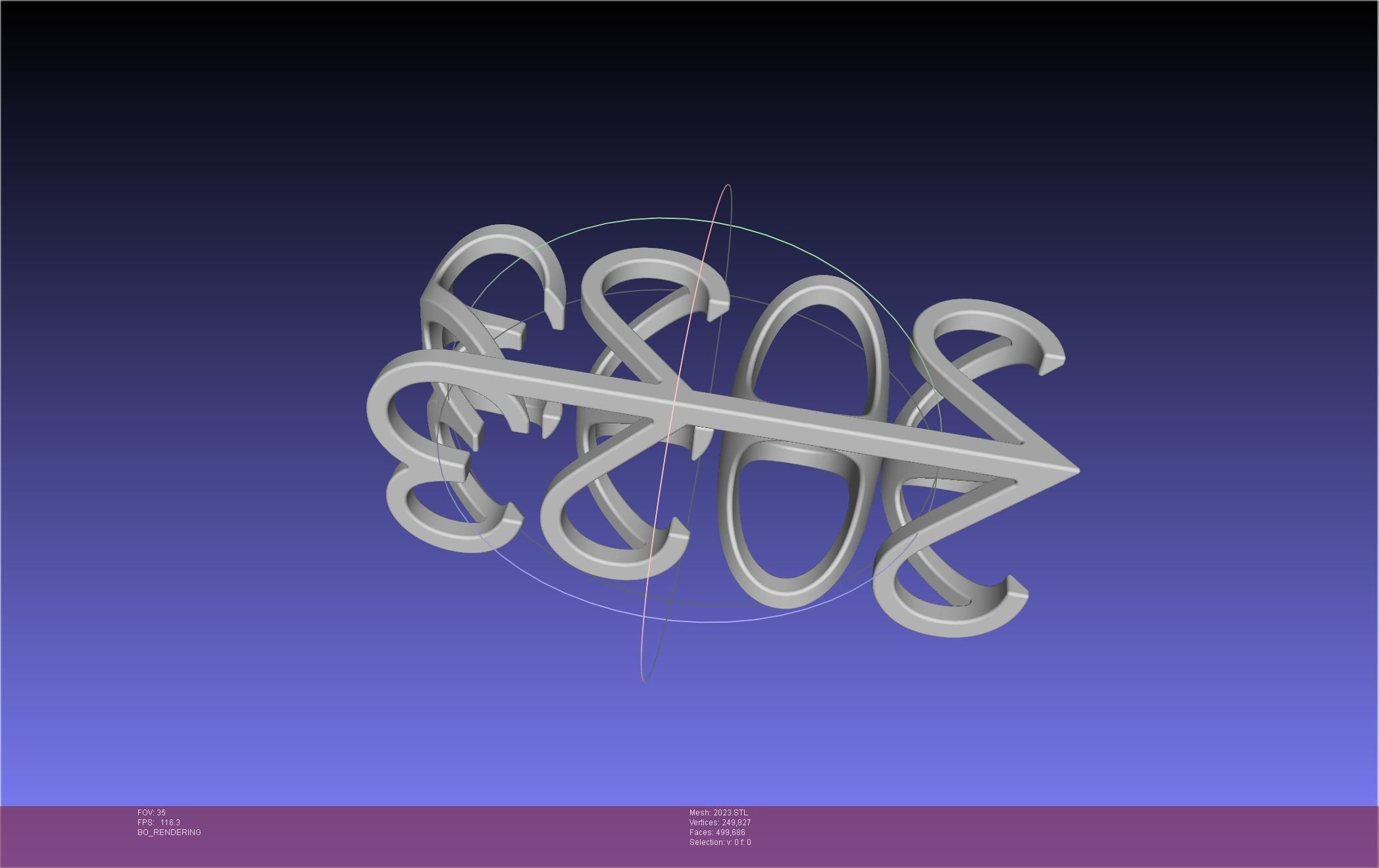 2022-2023 Number Flip Geometry Trick 3D print model_50