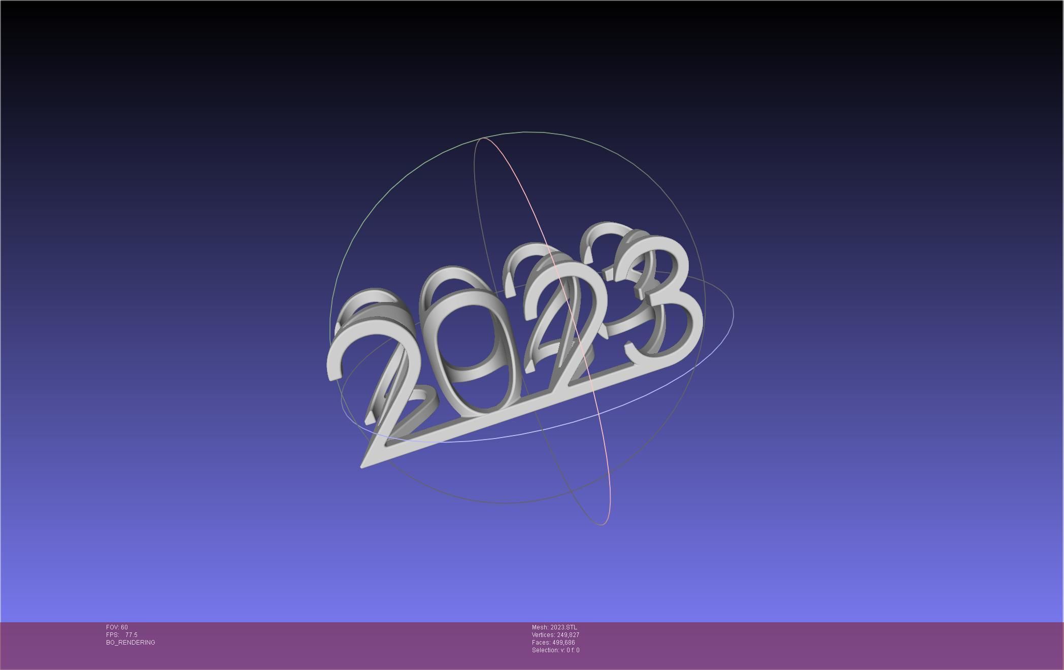 2022-2023 Number Flip Geometry Trick 3D print model_5