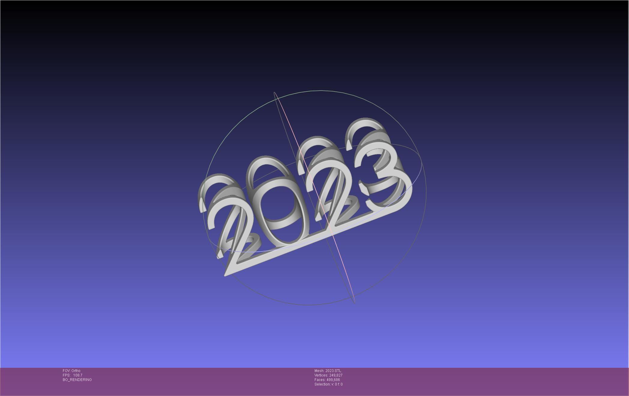 2022-2023 Number Flip Geometry Trick 3D print model_8