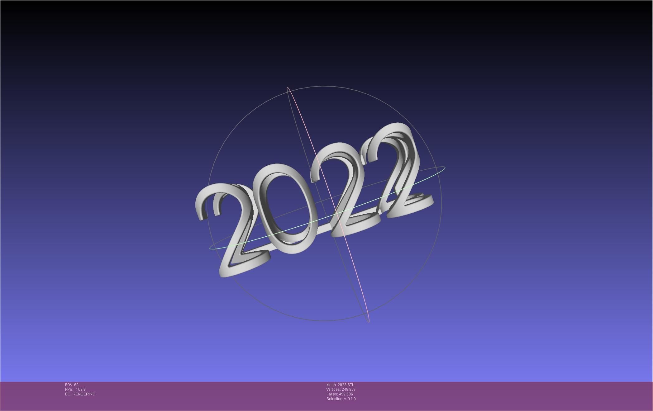 2022-2023 Number Flip Geometry Trick 3D print model_2