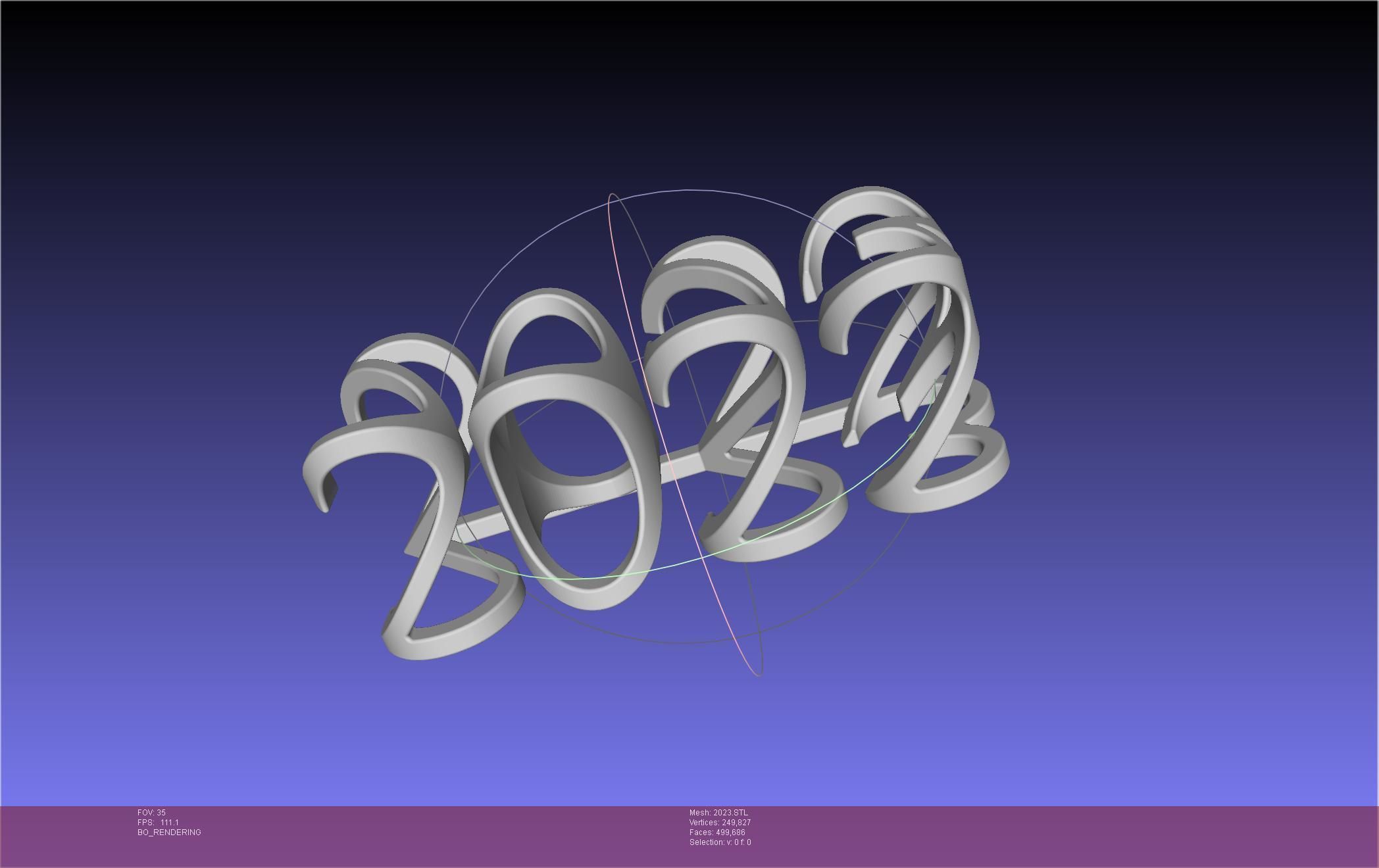 2022-2023 Number Flip Geometry Trick 3D print model_53