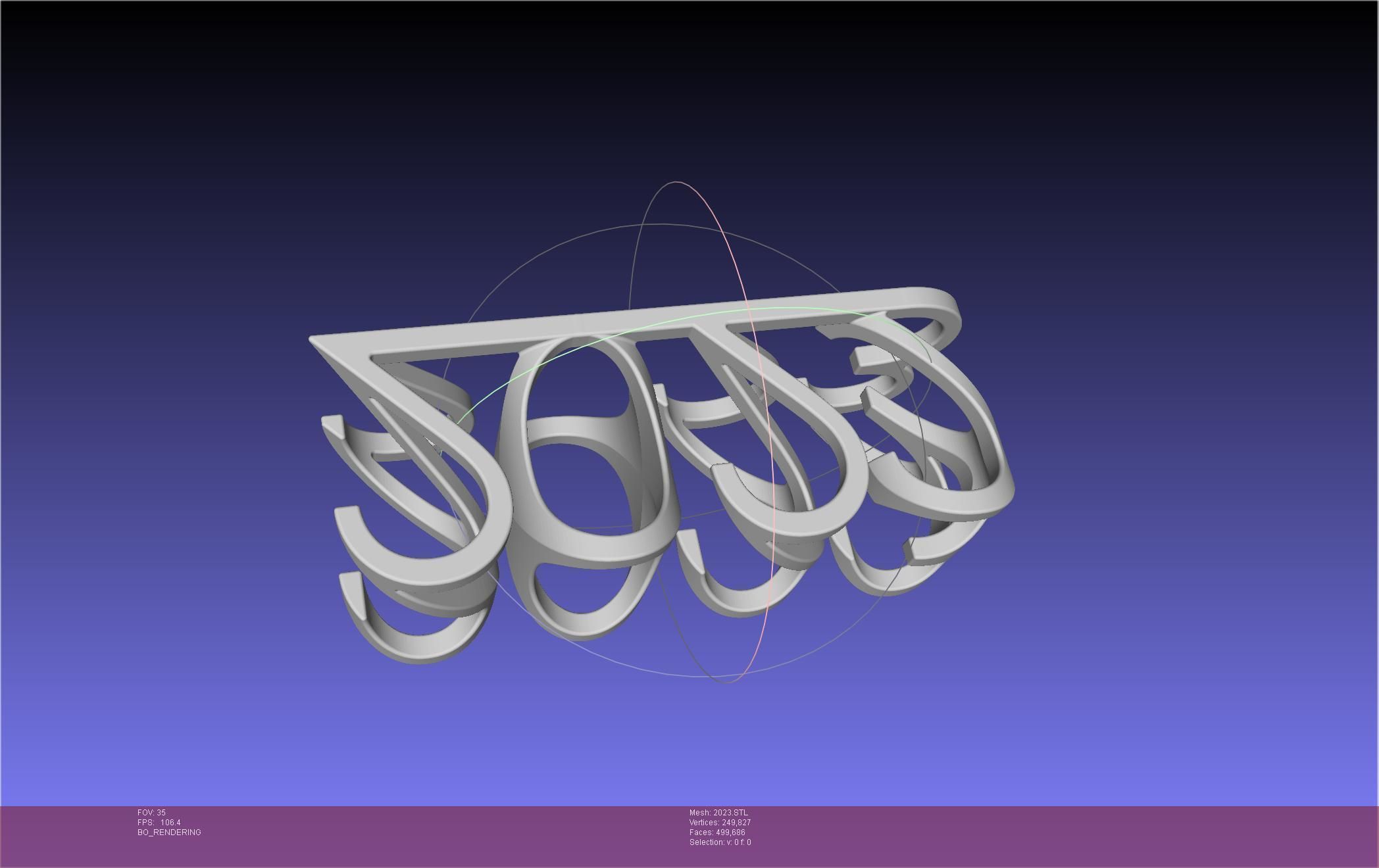 2022-2023 Number Flip Geometry Trick 3D print model_39