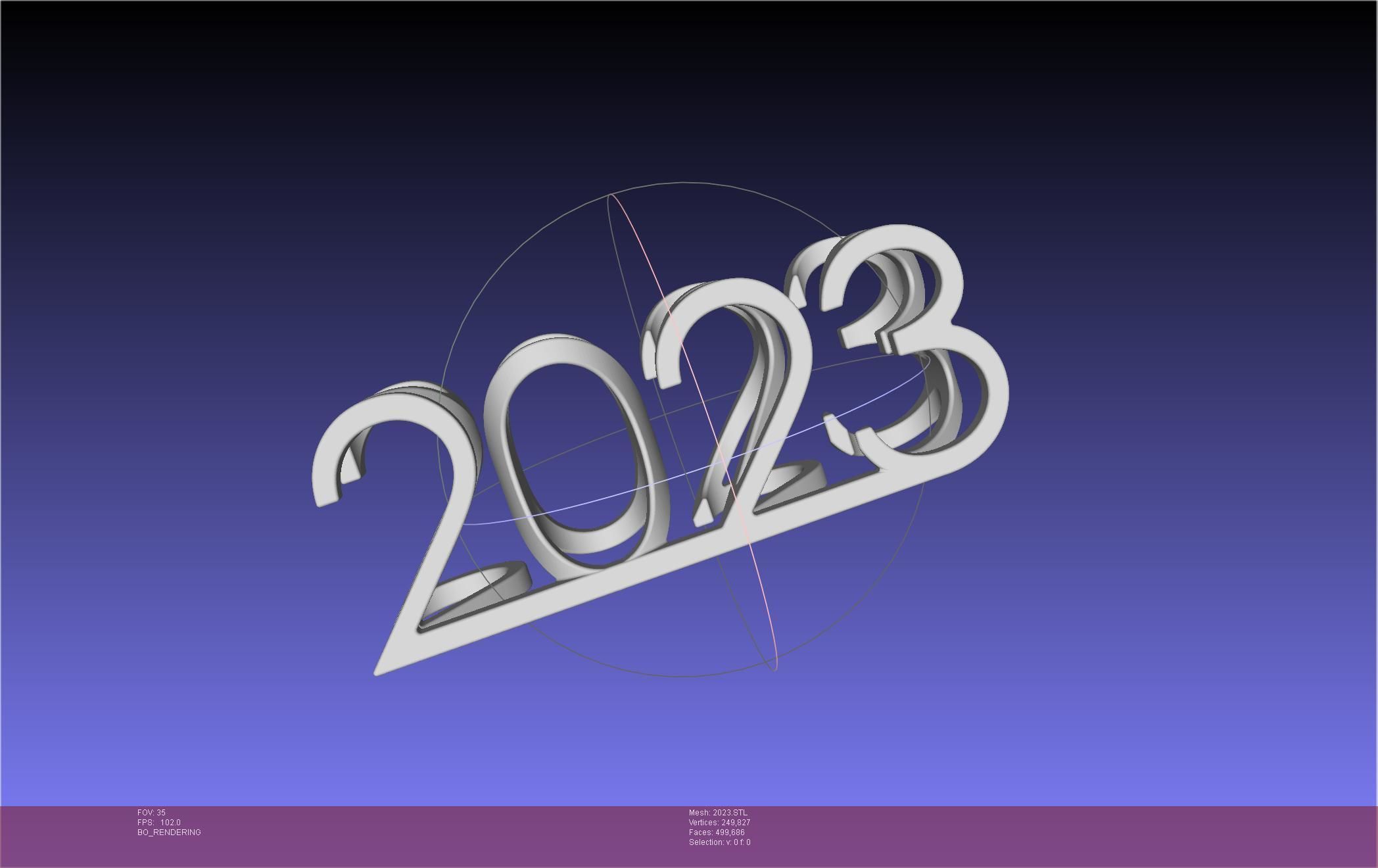 2022-2023 Number Flip Geometry Trick 3D print model_34