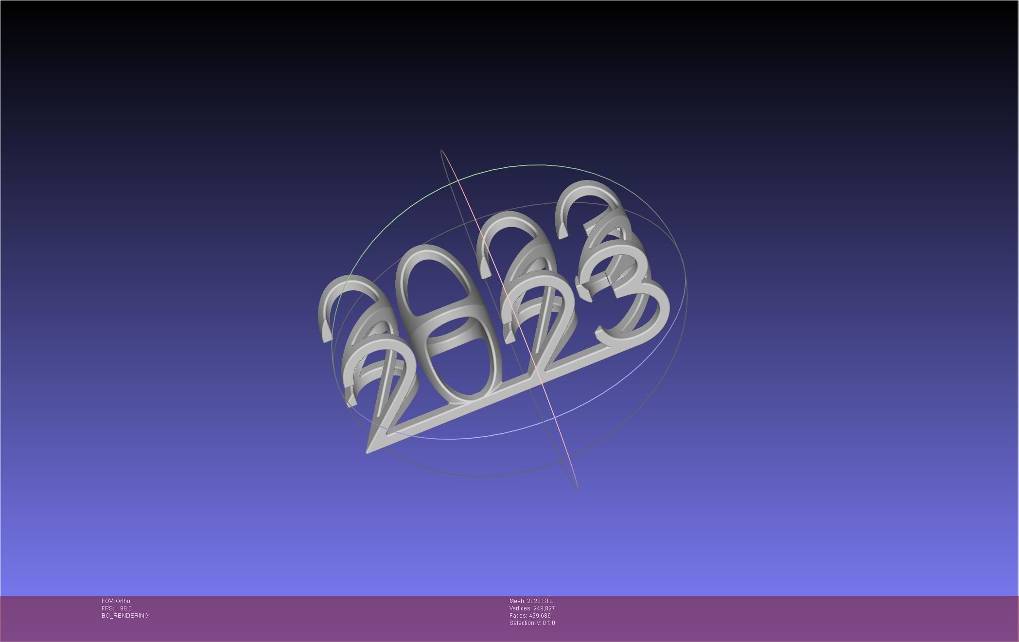 2022-2023 Number Flip Geometry Trick 3D print model_9