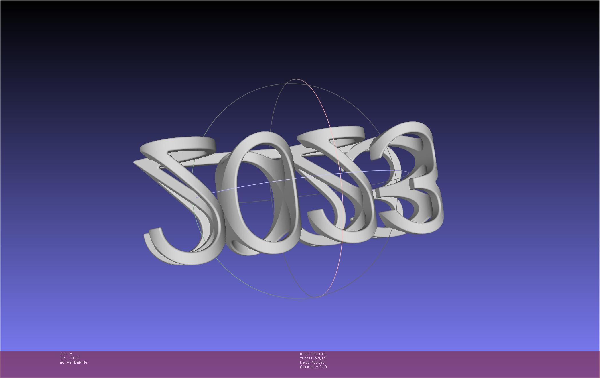 2022-2023 Number Flip Geometry Trick 3D print model_41