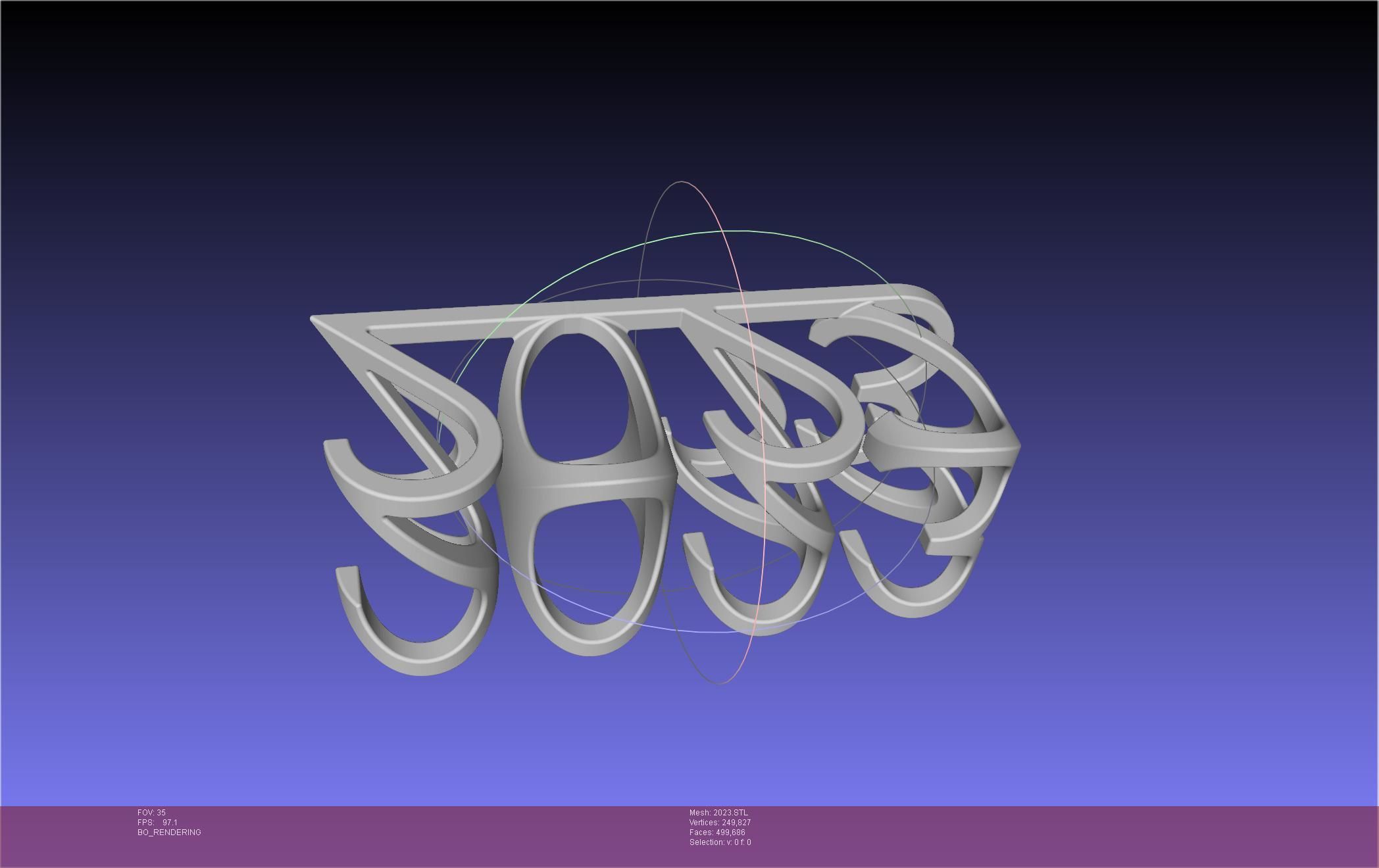 2022-2023 Number Flip Geometry Trick 3D print model_40