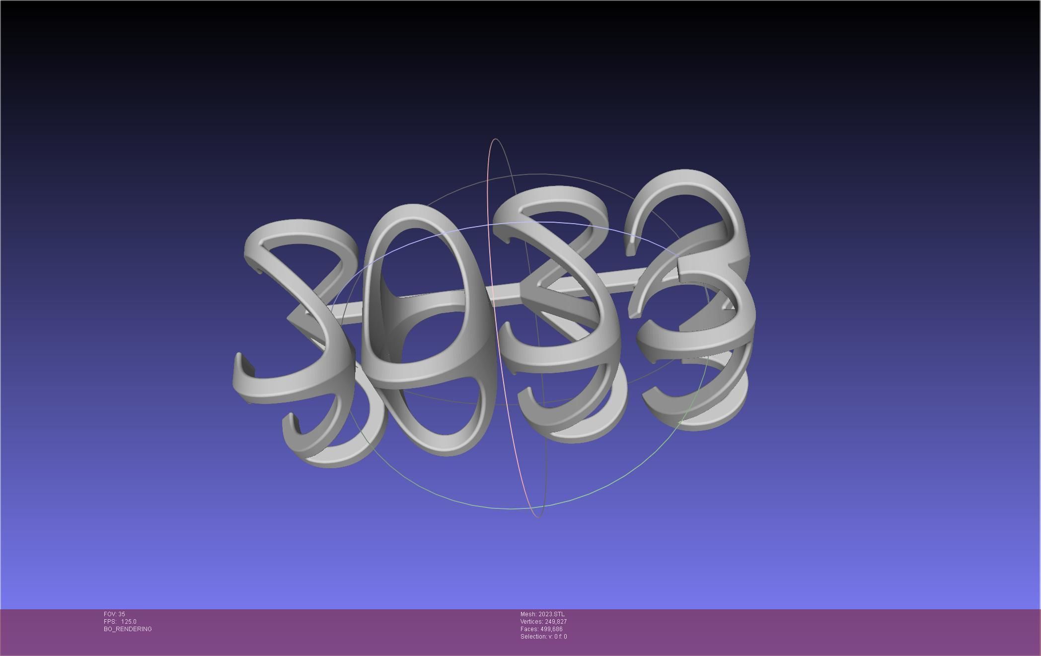 2022-2023 Number Flip Geometry Trick 3D print model_52
