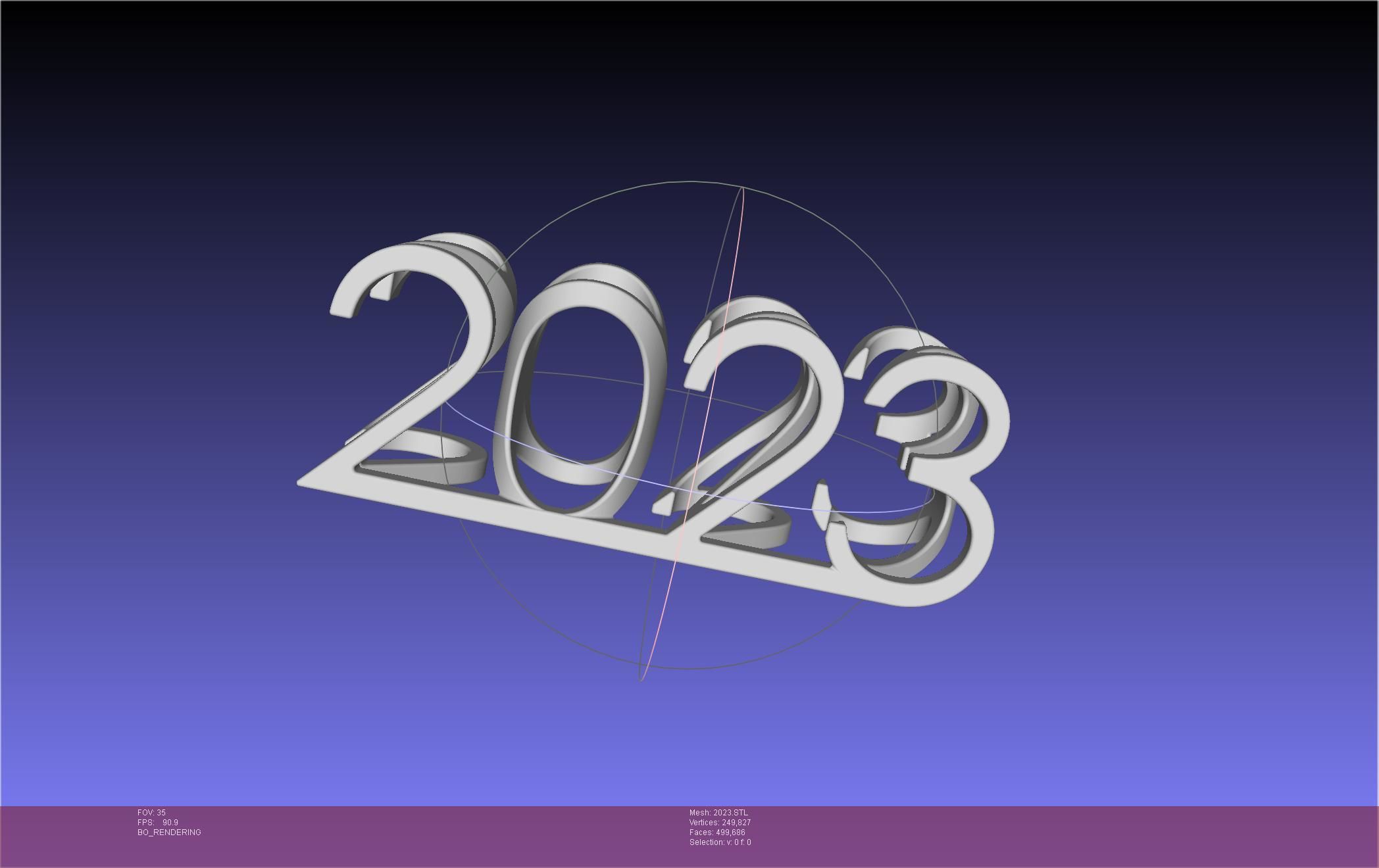 2022-2023 Number Flip Geometry Trick 3D print model_45
