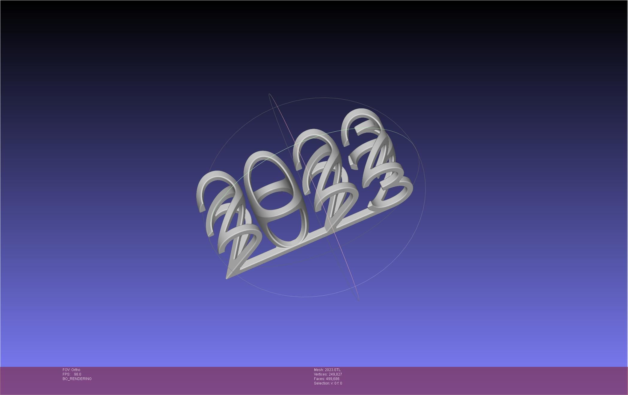 2022-2023 Number Flip Geometry Trick 3D print model_10