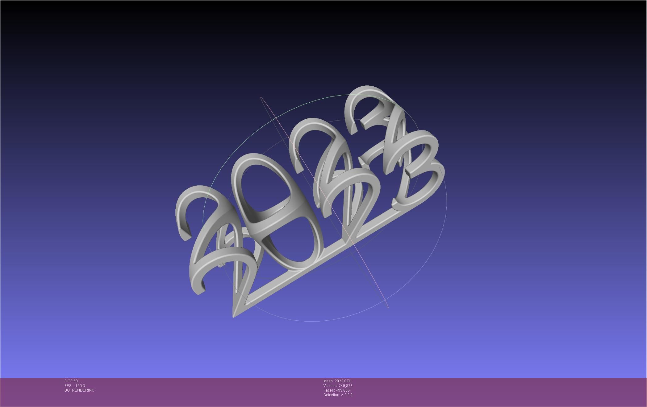 2022-2023 Number Flip Geometry Trick 3D print model_1